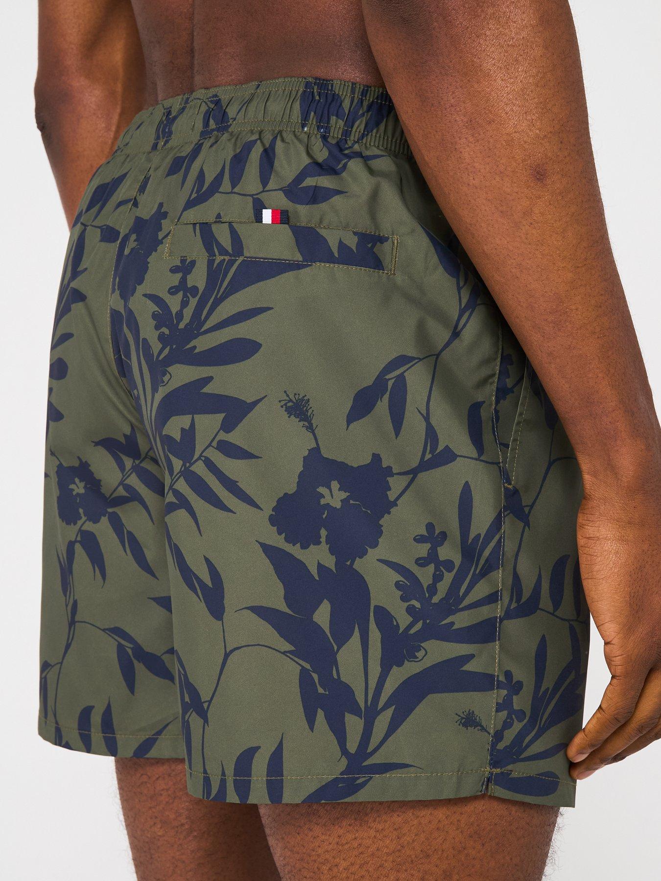 Image 5 of 5 of Tommy Hilfiger Medium Drawstring Floral Print Swim Shorts - Multi