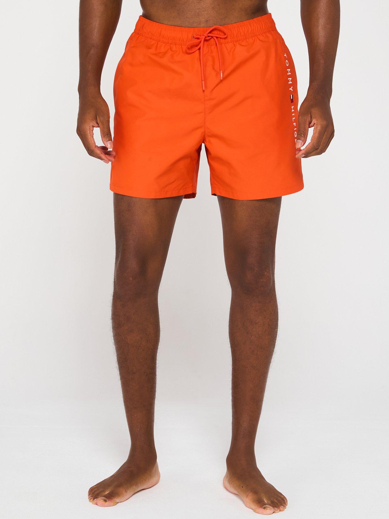 undefined Medium Drawstring Swim Shorts - Orange