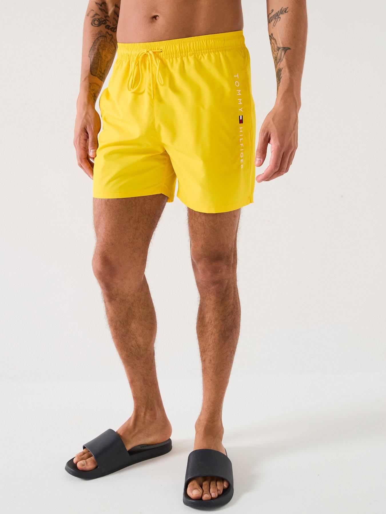 undefined Medium Drawstring Swim Shorts - Yellow
