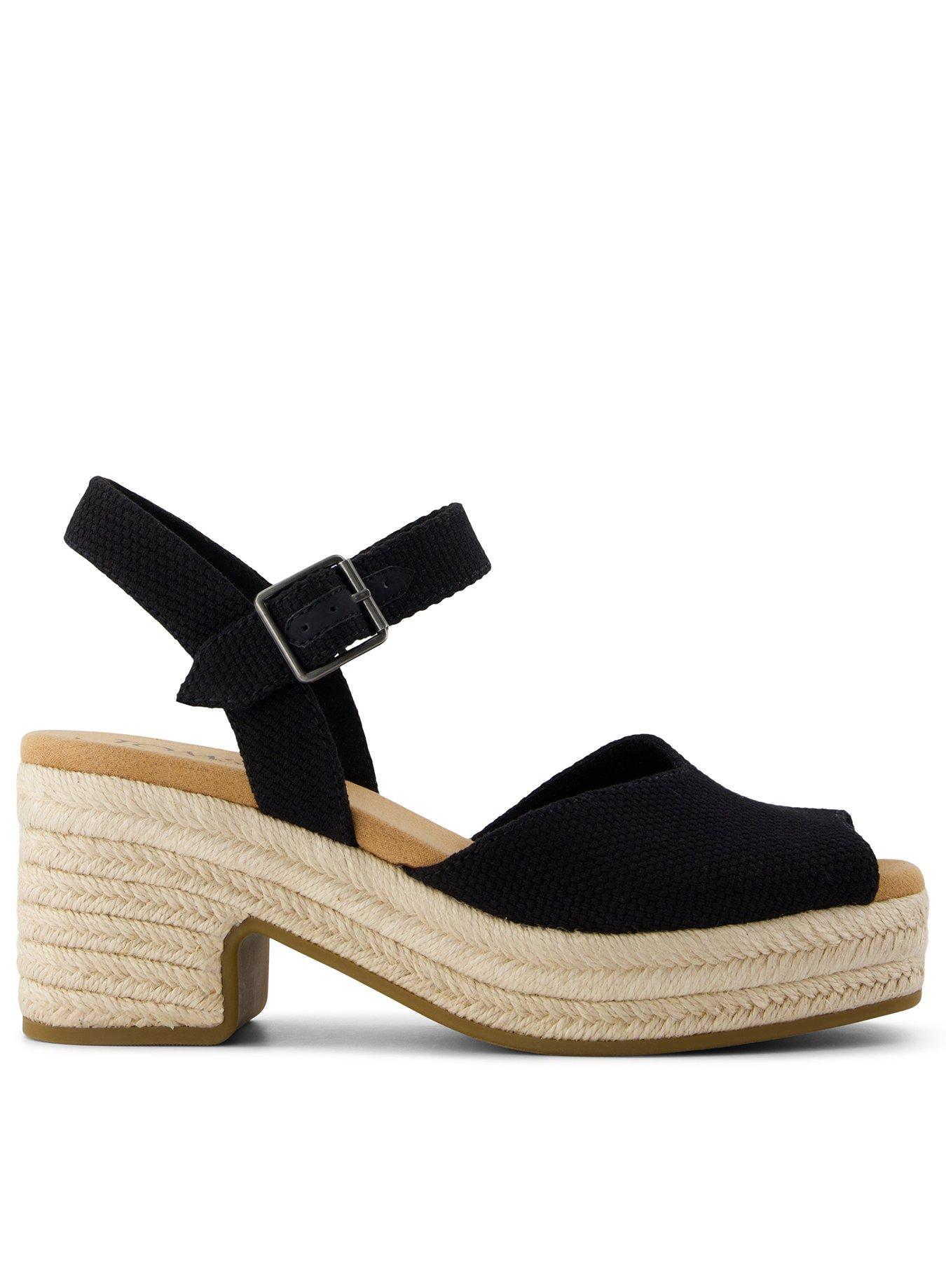 undefined Isla Peep Toe Heeled Sandal - Black