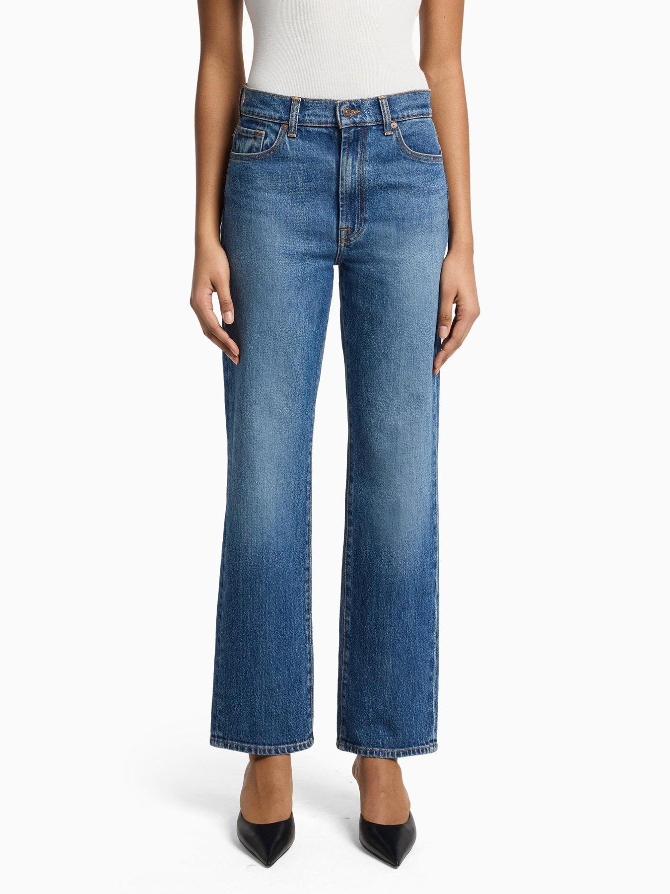 Image 1 of 6 of 7 FOR ALL MANKIND Logan Stovepipe Jasper Jeans - Mid Wash
