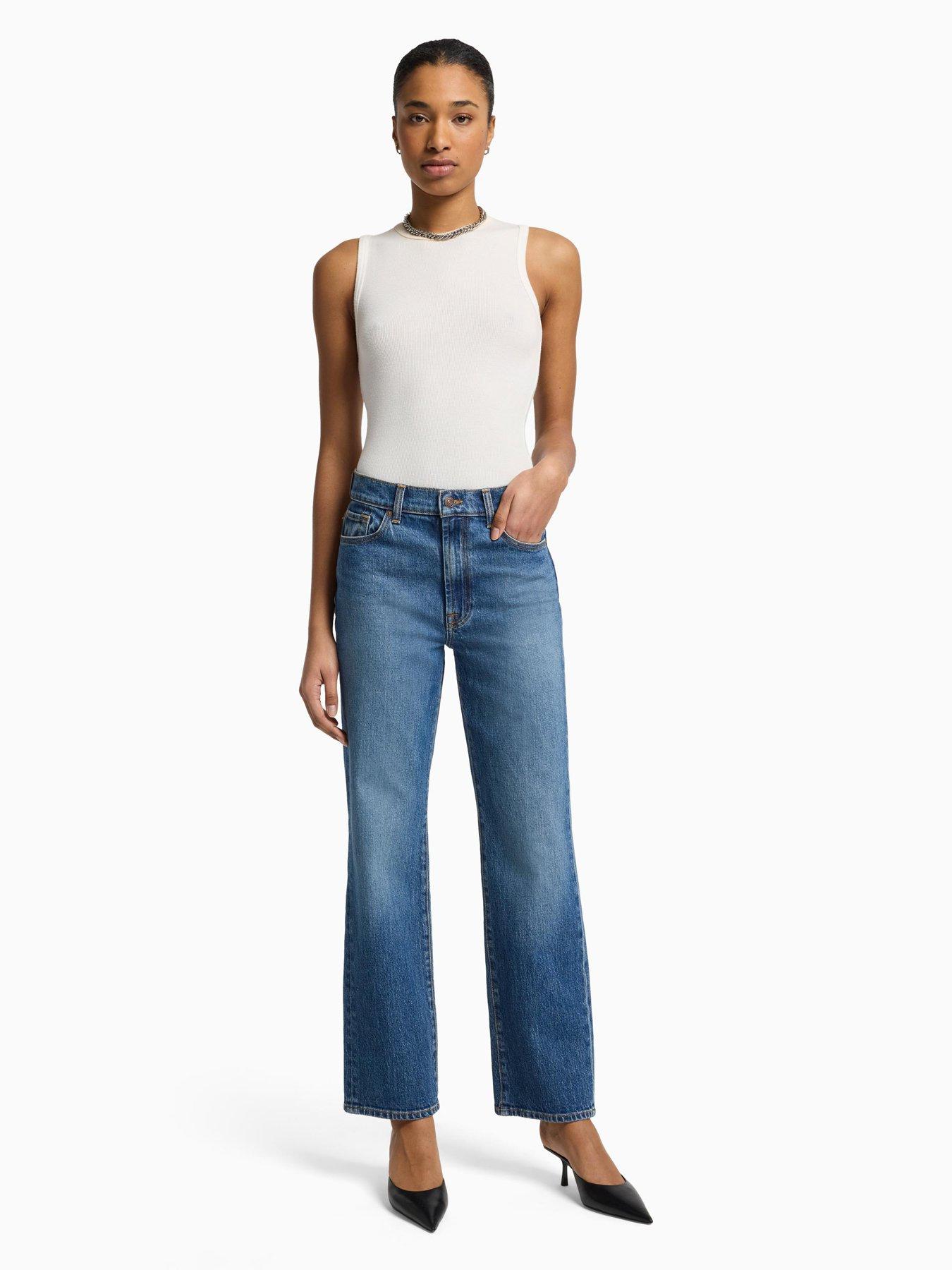 Image 2 of 6 of 7 FOR ALL MANKIND Logan Stovepipe Jasper Jeans - Mid Wash