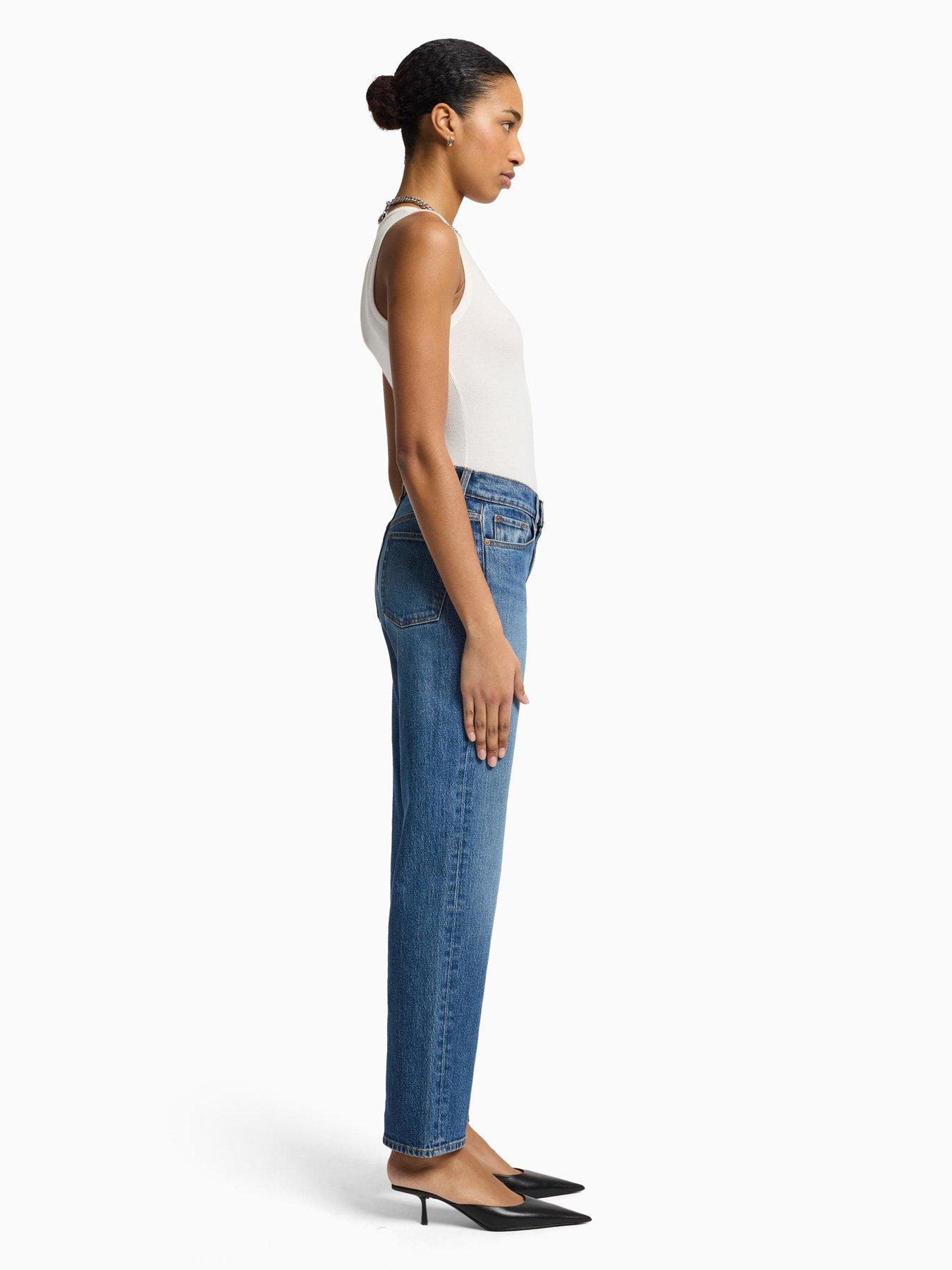 Image 5 of 6 of 7 FOR ALL MANKIND Logan Stovepipe Jasper Jeans - Mid Wash