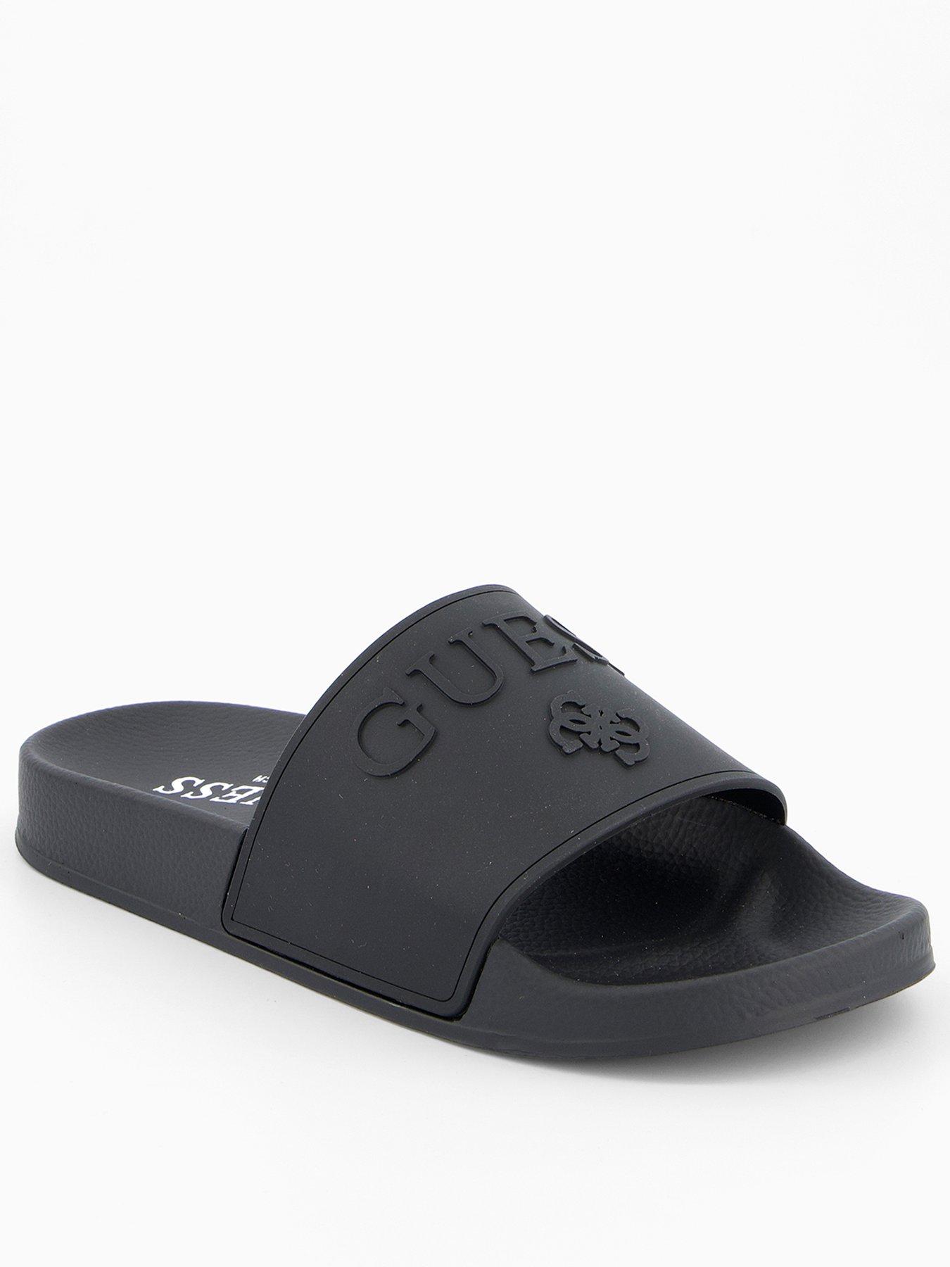Image 1 of 6 of Guess Beach Sliders - Black