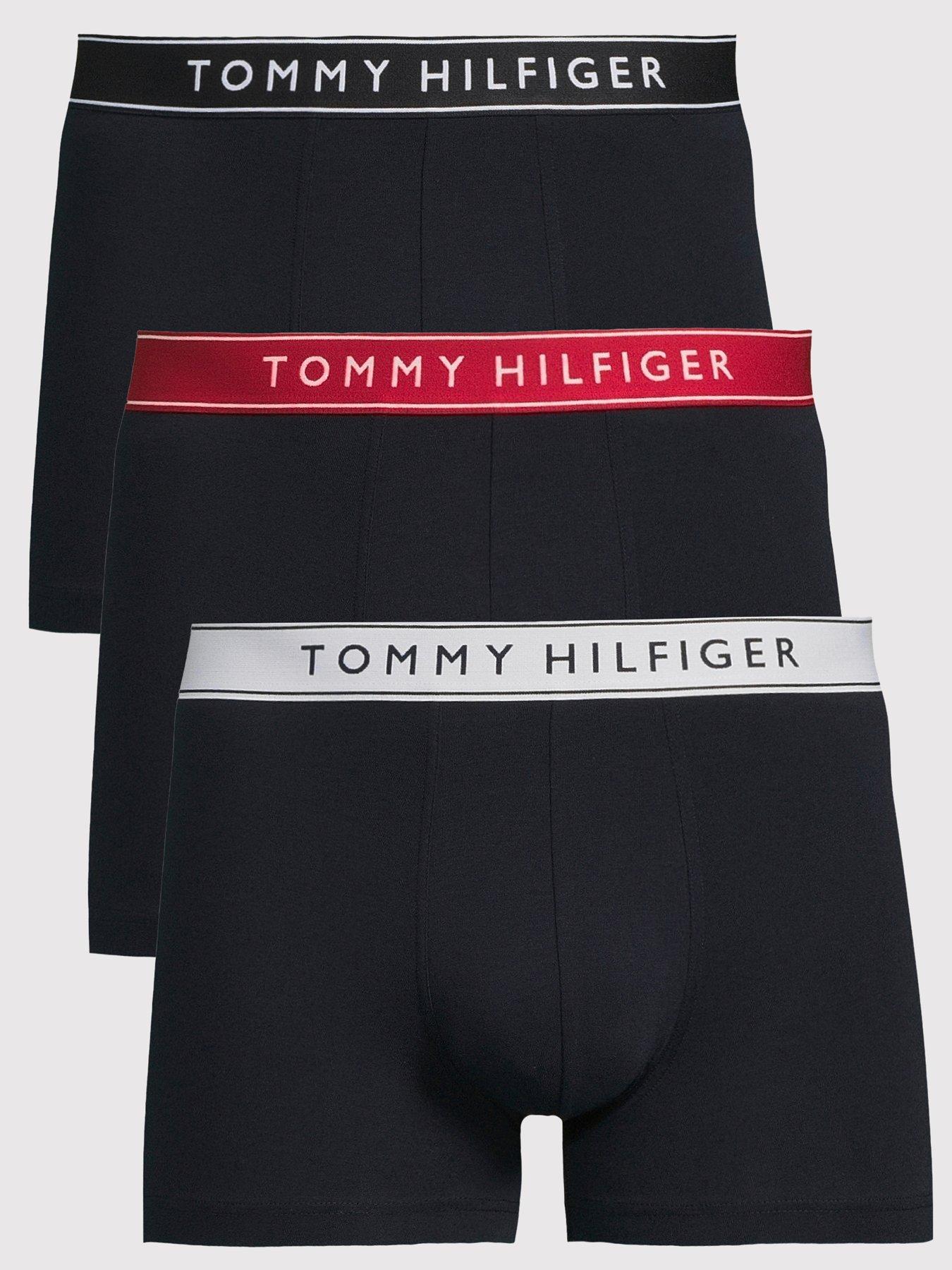 Tommy Hilfiger 3 Pack Contrast Waistband Trunks - Multi