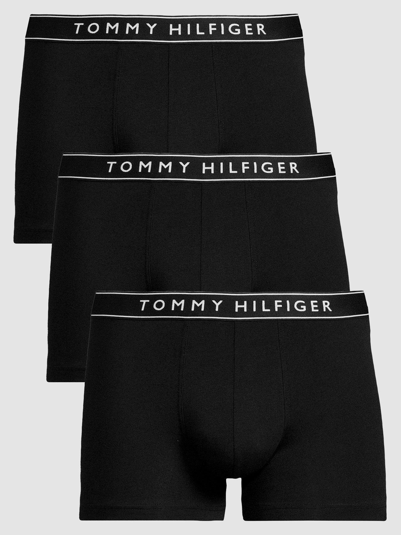Tommy Hilfiger 3 Pack Trunks - Black, Black, Size Xl, Men