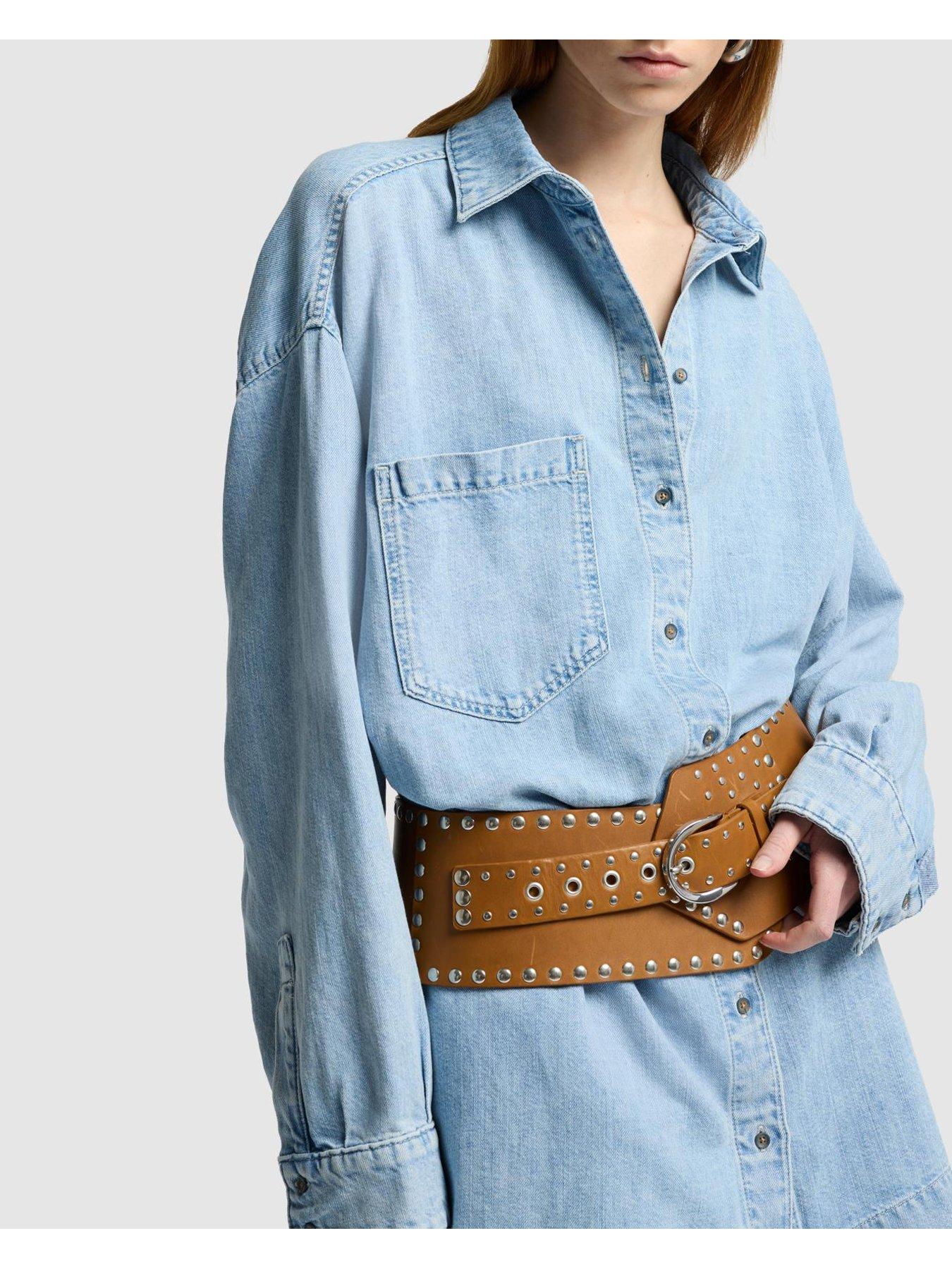 7 FOR ALL MANKIND Overshirt Denim Dress - Light Blue