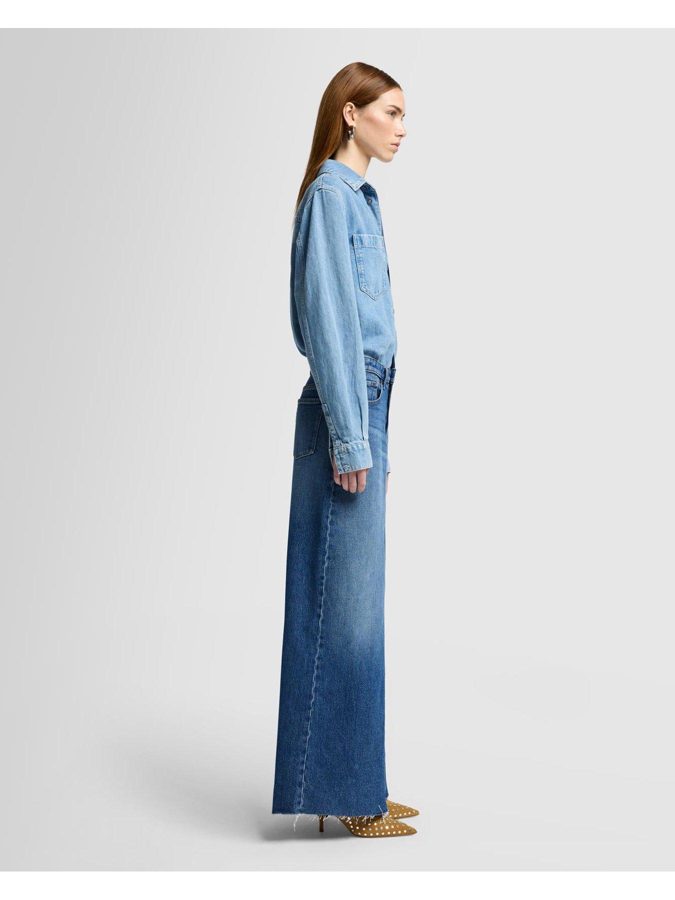Image 4 of 5 of 7 FOR ALL MANKIND Ipanema 2 In 1 Denim Maxi Dress - Blue