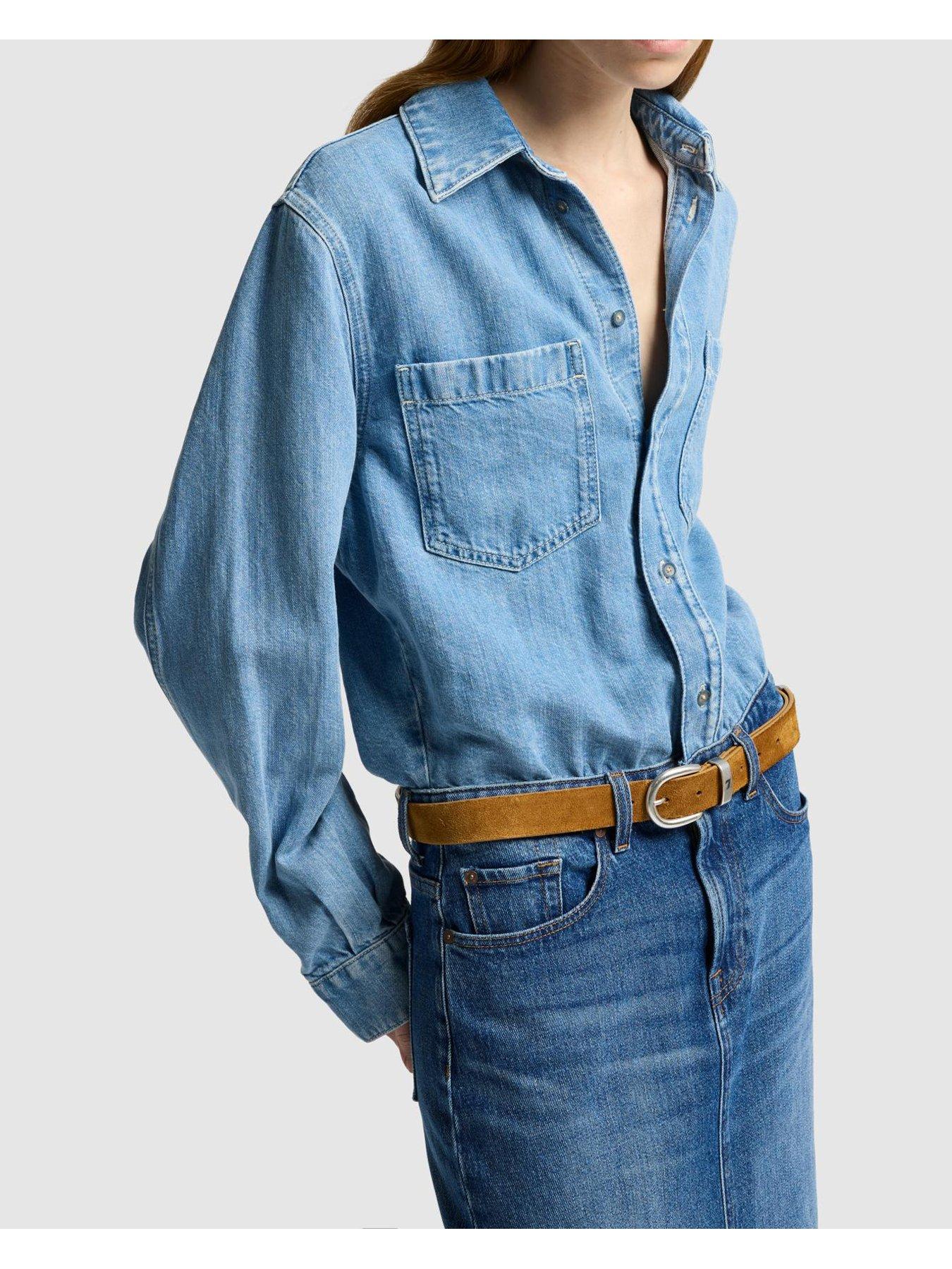 Image 5 of 5 of 7 FOR ALL MANKIND Ipanema 2 In 1 Denim Maxi Dress - Blue