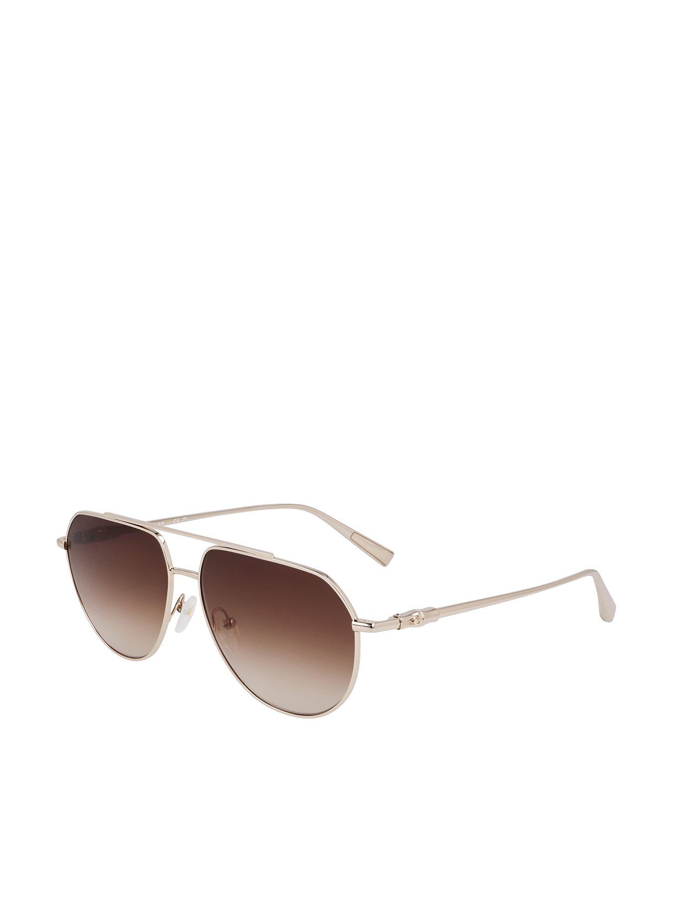 undefined Lo174S Aviator Metal Sunglasses - White