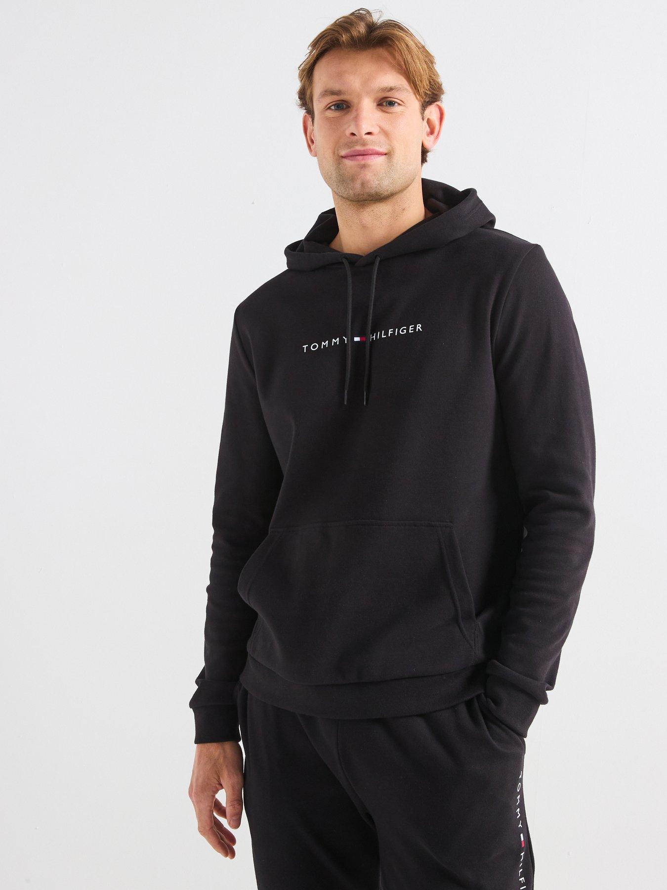 Tommy Hilfiger Overhead Loungewear Hoodie - Black, Black, Size M, Men