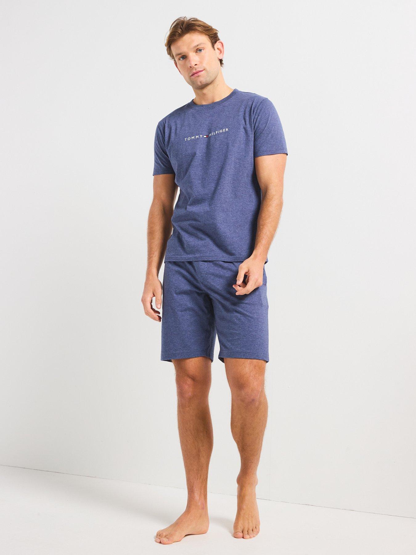 Image 3 of 4 of Tommy Hilfiger Jersey Short Loungewear Bottoms - Navy