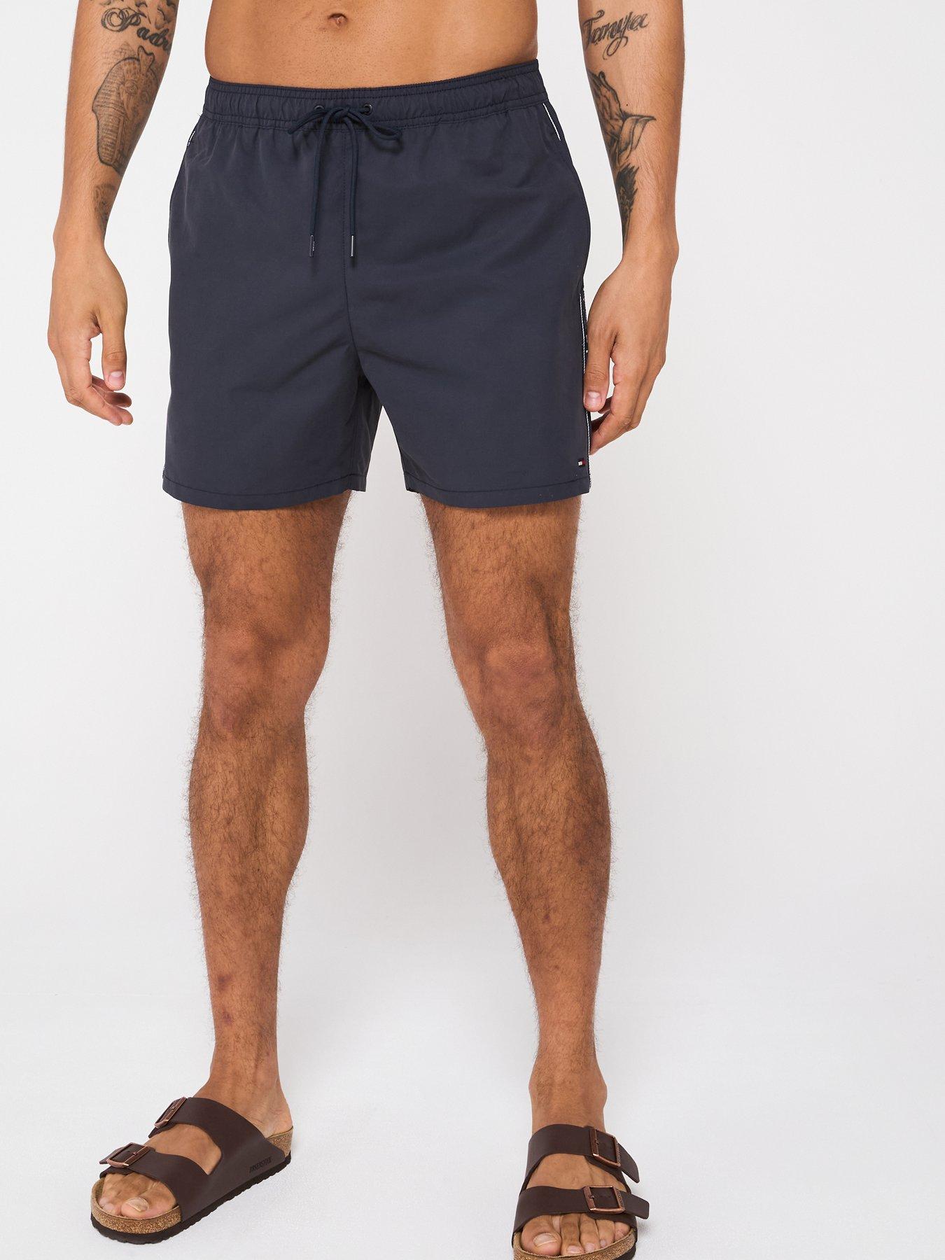 undefined Medium Drawstring Tape Swimshorts - Navy