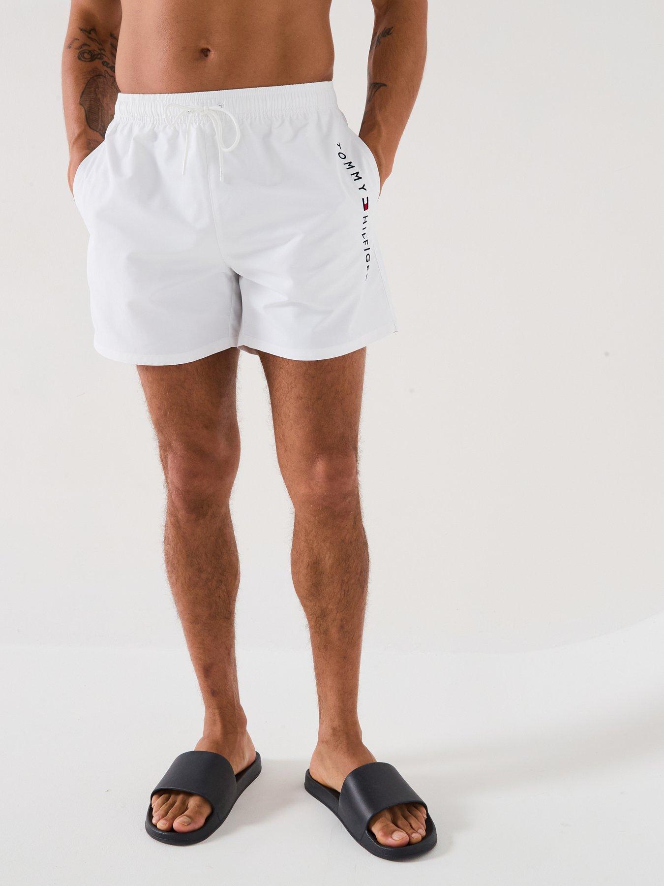 undefined Medium Drawstring Swim Shorts - White