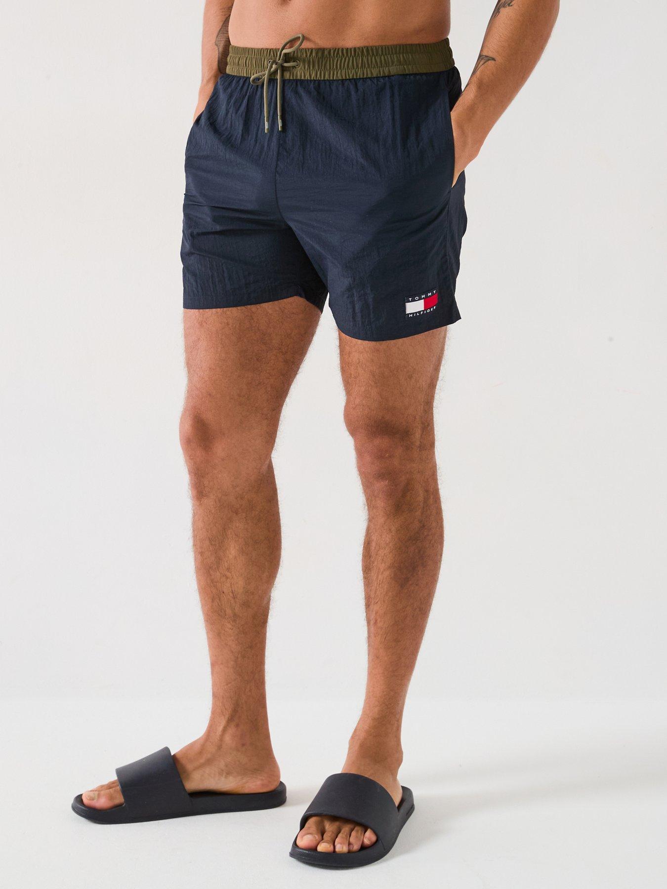 Image 1 of 6 of Tommy Hilfiger Medium Drawstring Swim Shorts - Navy