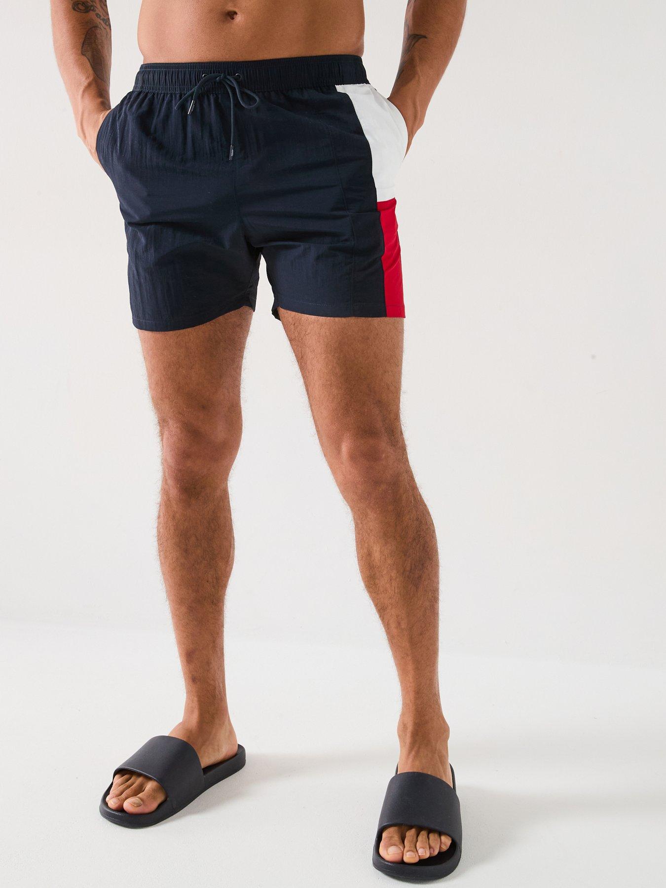 undefined Medium Drawstring Swim Shorts - Navy