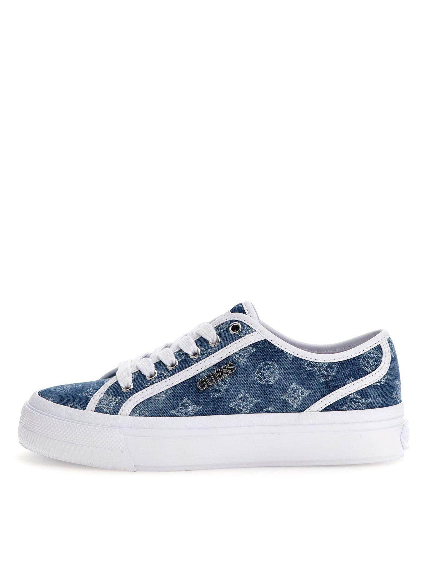 Image 2 of 5 of Guess Jelexa7 Denim Trainers - Blue