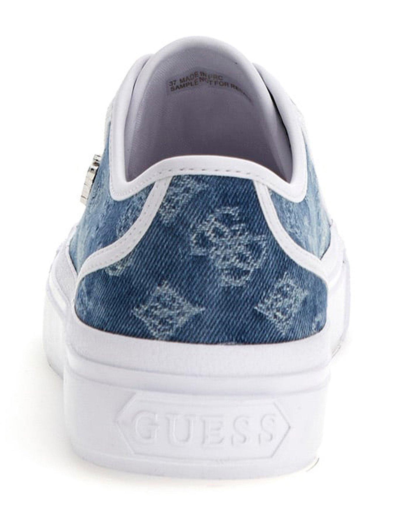 Image 4 of 5 of Guess Jelexa7 Denim Trainers - Blue