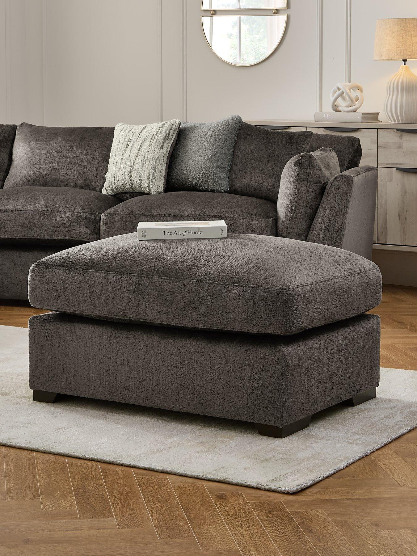 undefined Anniston Fabric Large Footstool