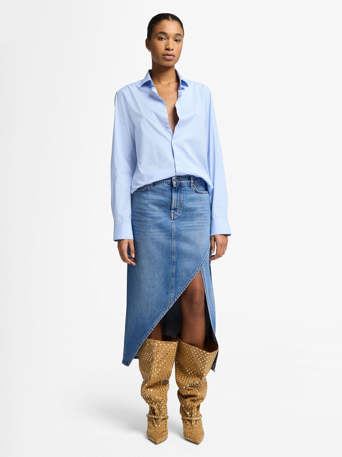 undefined Libby Denim Skirt With Cut Out