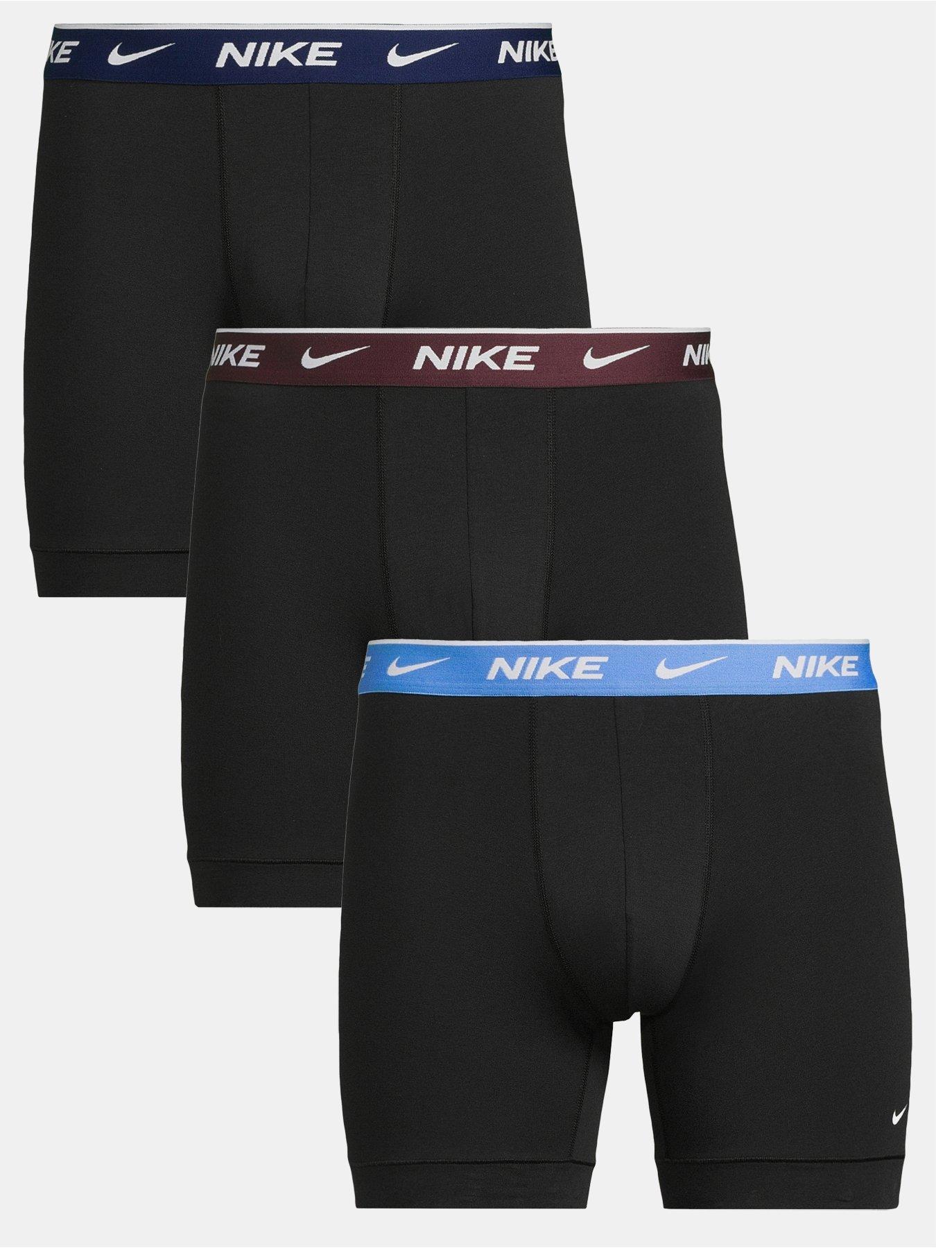 undefined Mens 3 Pack Boxer Briefs - Black