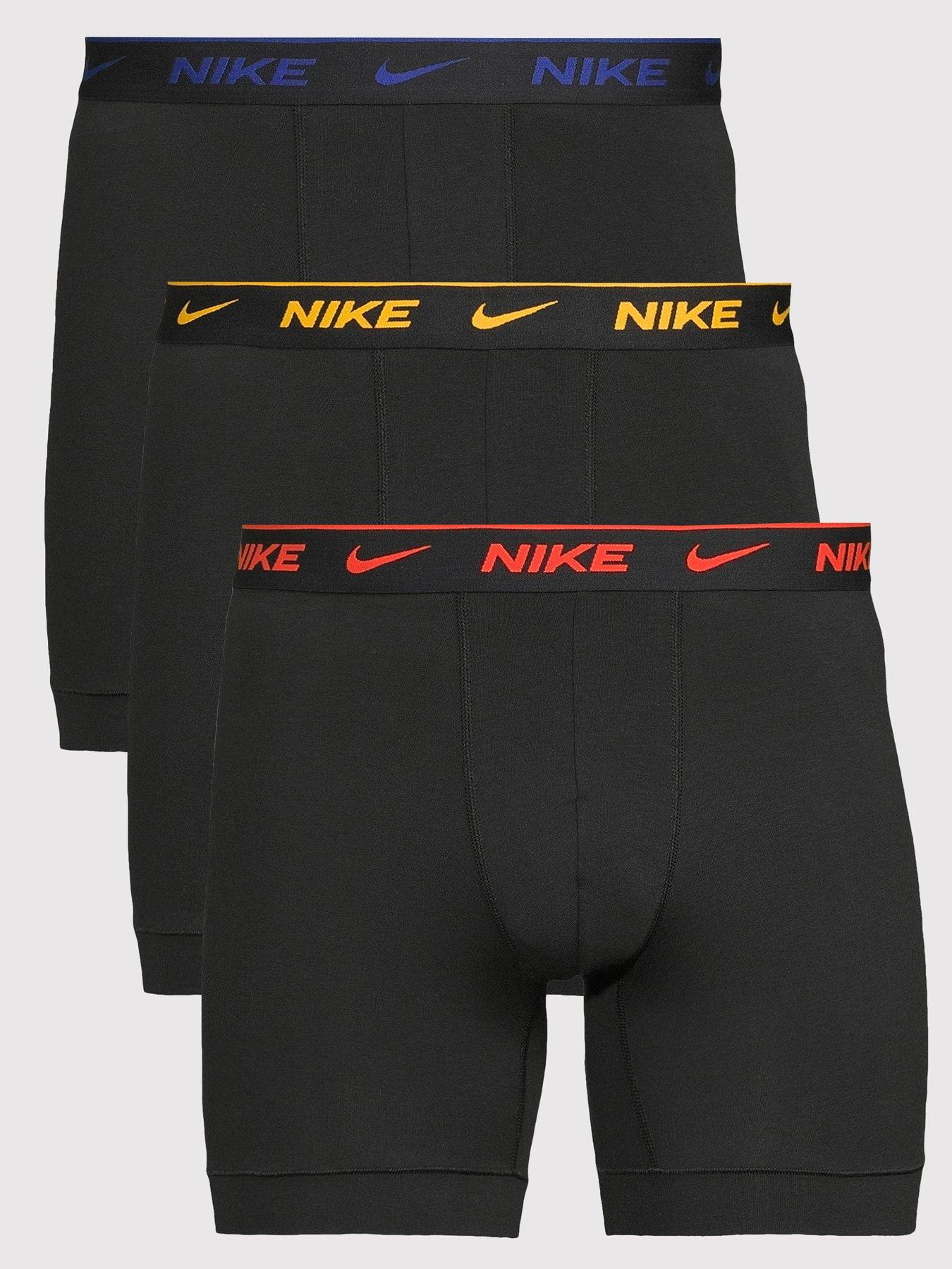 Nike Mens 3 Pack Boxer Briefs - Black