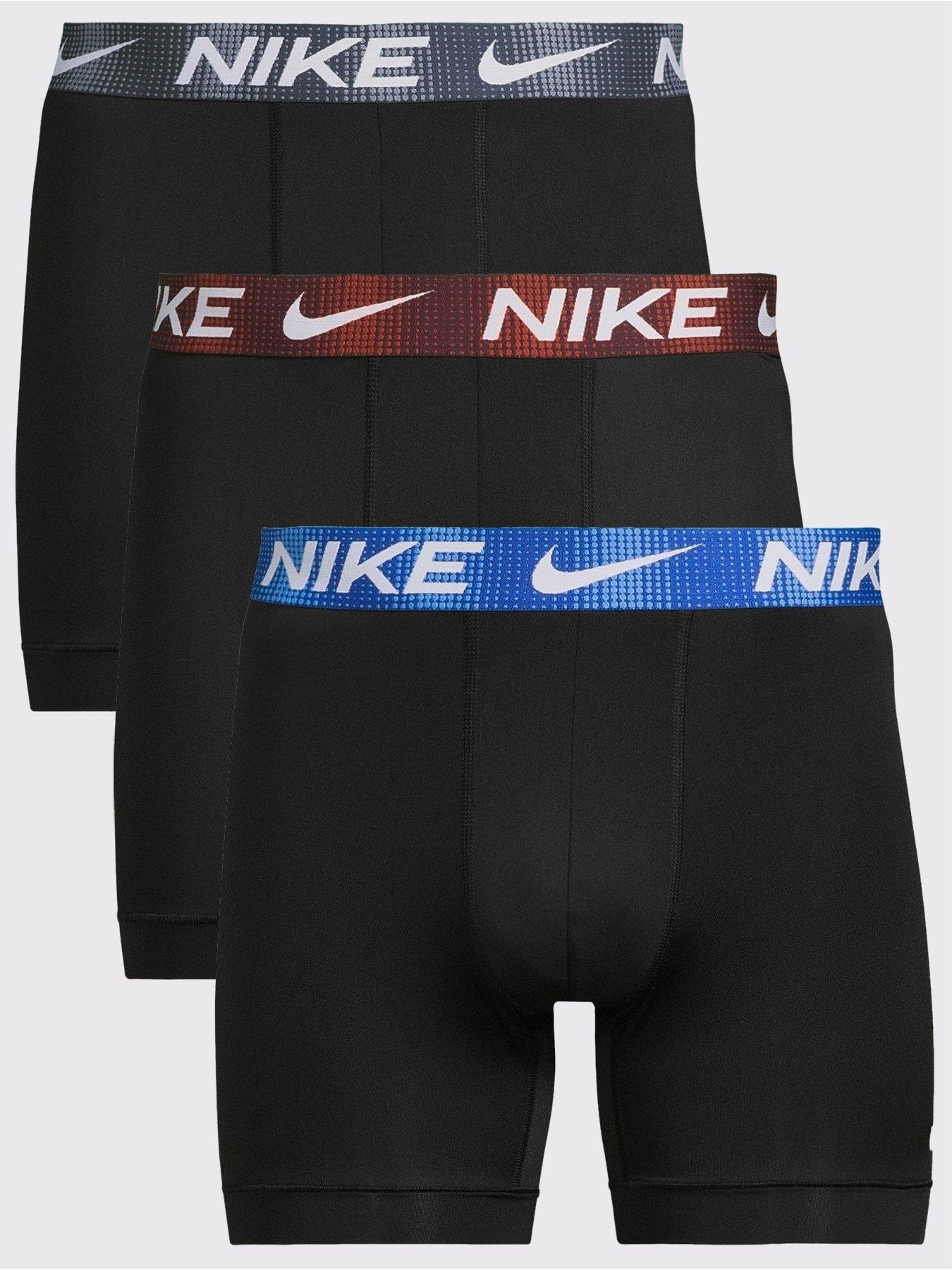 Nike Mens Pack Boxer Briefs Black Very