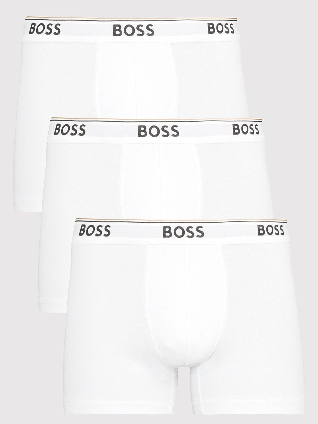 BOSS 3 Pack Power Boxer Briefs - White