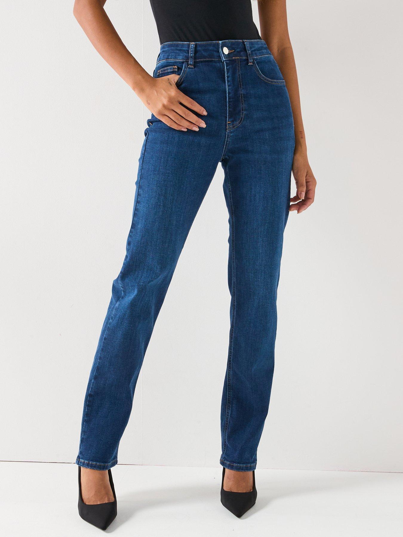 undefined Sculpt Straight Leg Jeans - Dark Wash