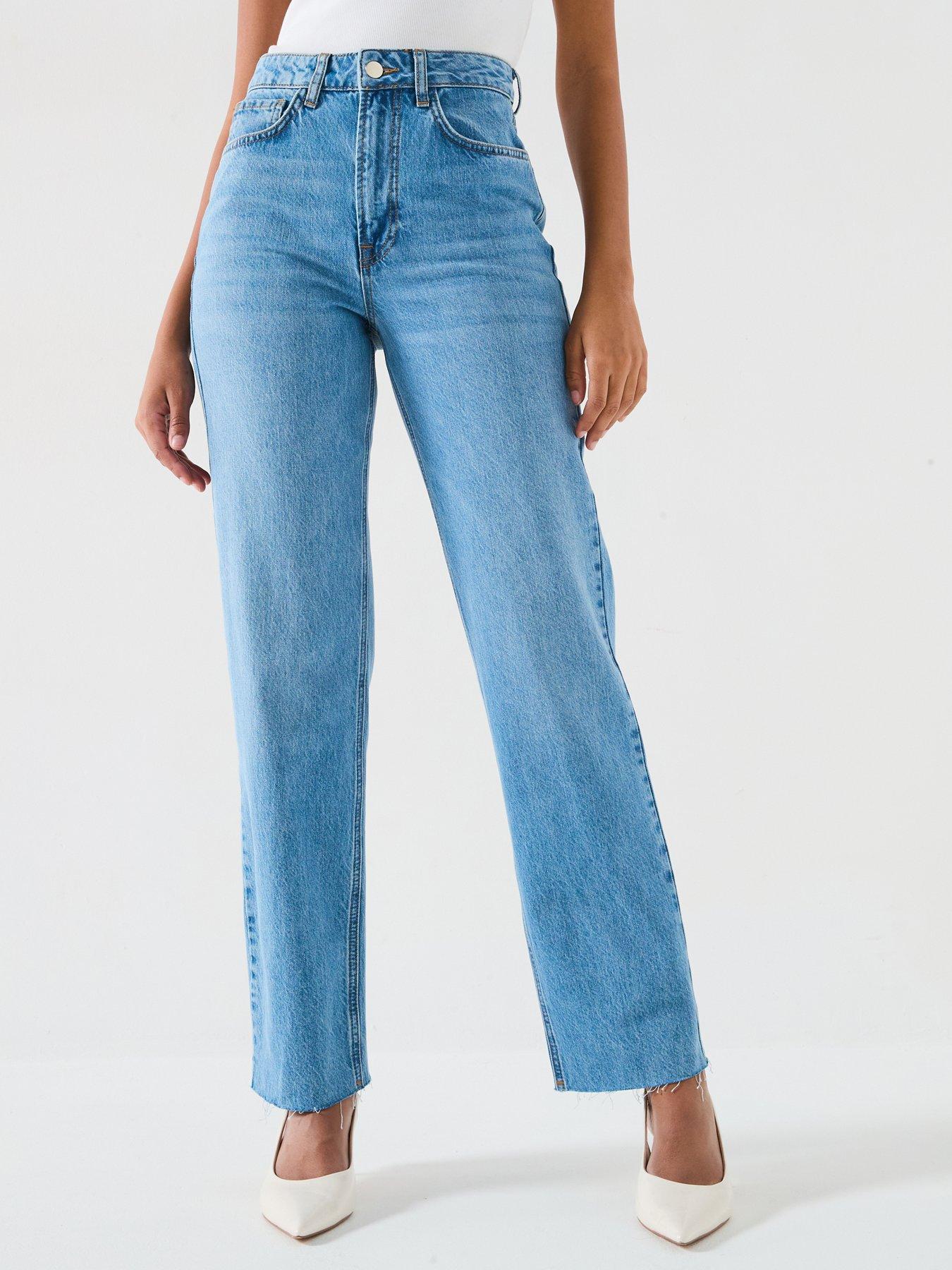 undefined 90's Straight Fit Jeans - Mid Wash