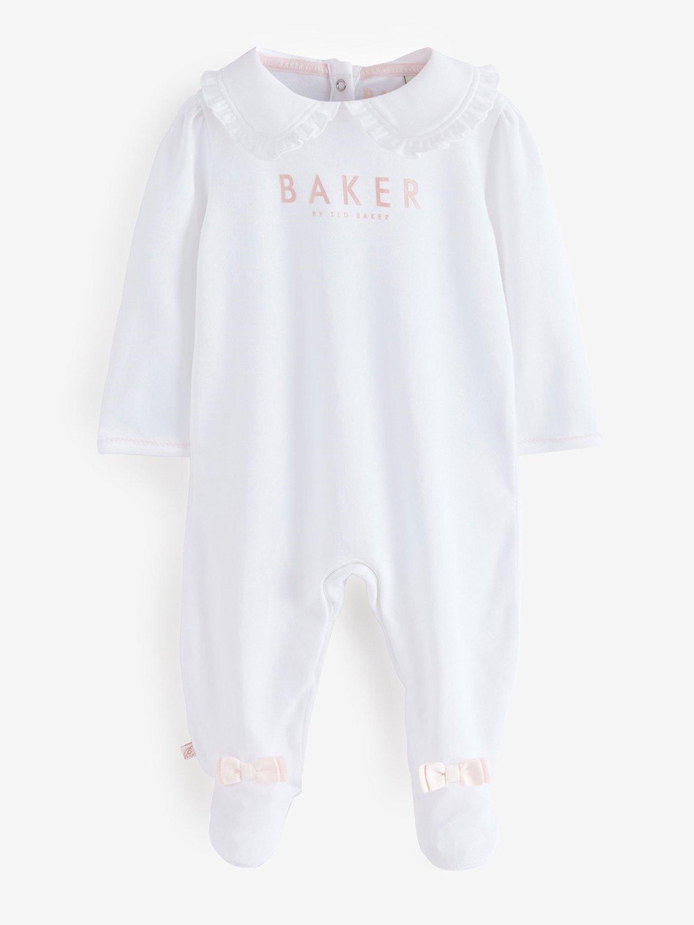 Image 3 of 7 of Ted Baker Baby Girls 3 Pack Sleepsuit - Pink
