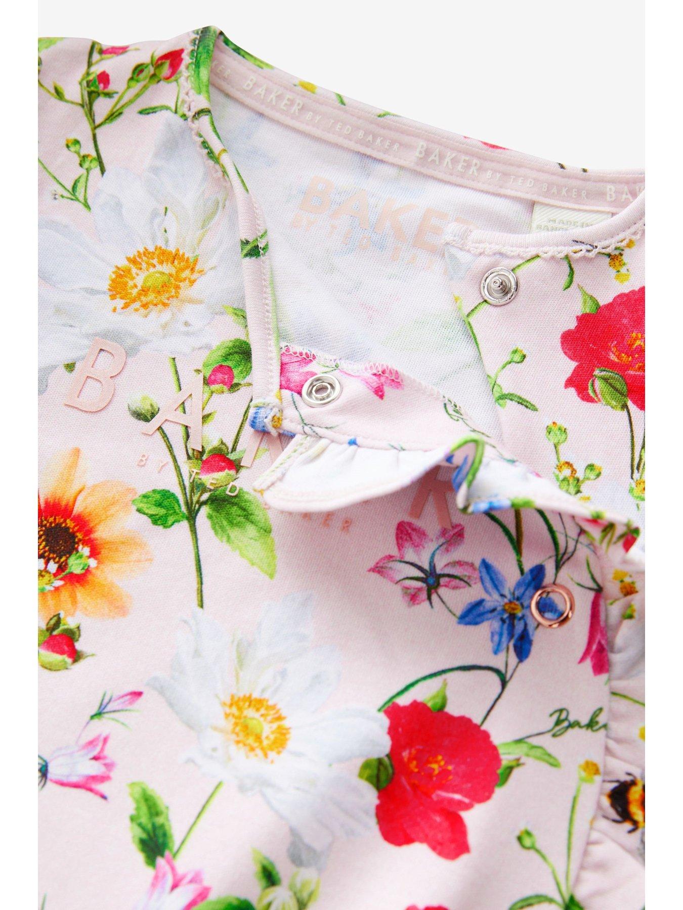 Image 5 of 7 of Ted Baker Baby Girls 3 Pack Sleepsuit - Pink
