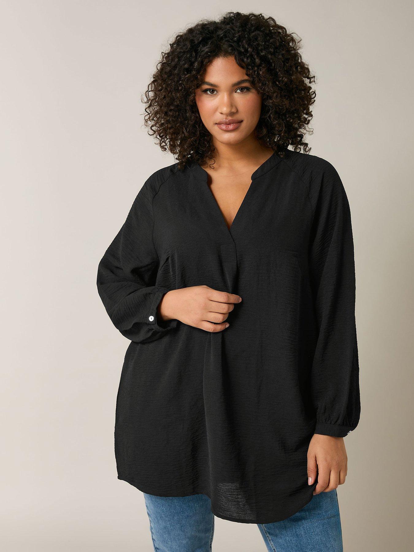undefined Short Sleeve Tunic - Black