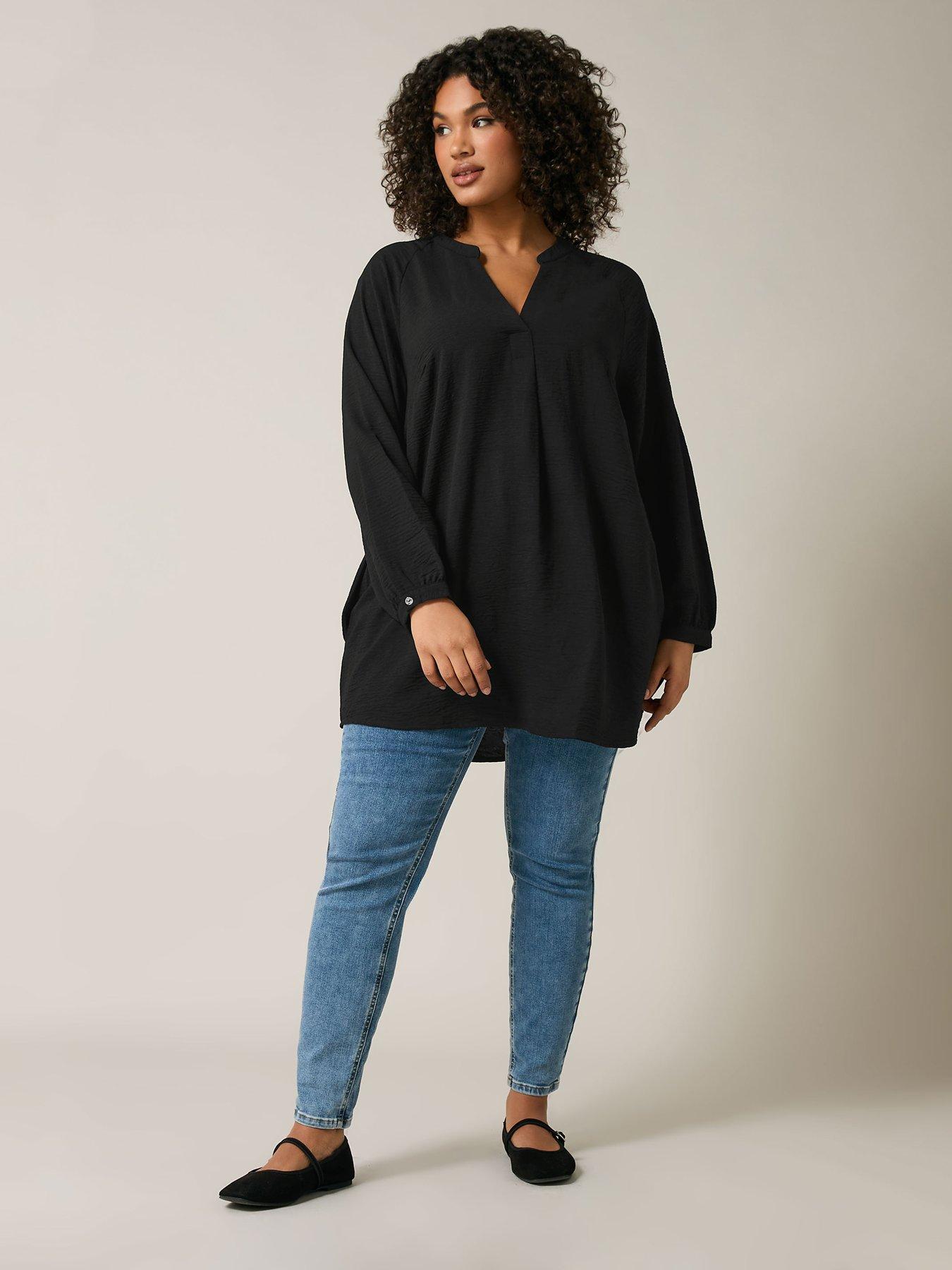 Image 3 of 5 of Evans Short Sleeve Tunic - Black