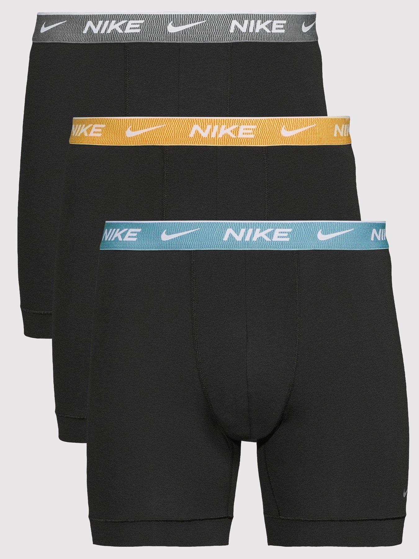 Nike Mens 3 Pack Boxer Briefs - Black