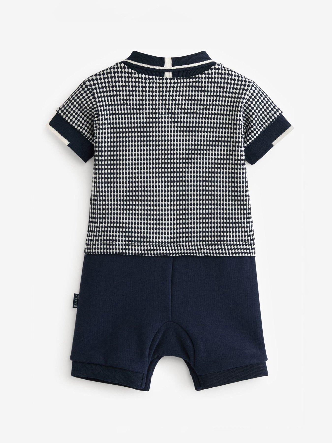 Image 2 of 3 of Ted Baker Baby Boys Romper - Navy