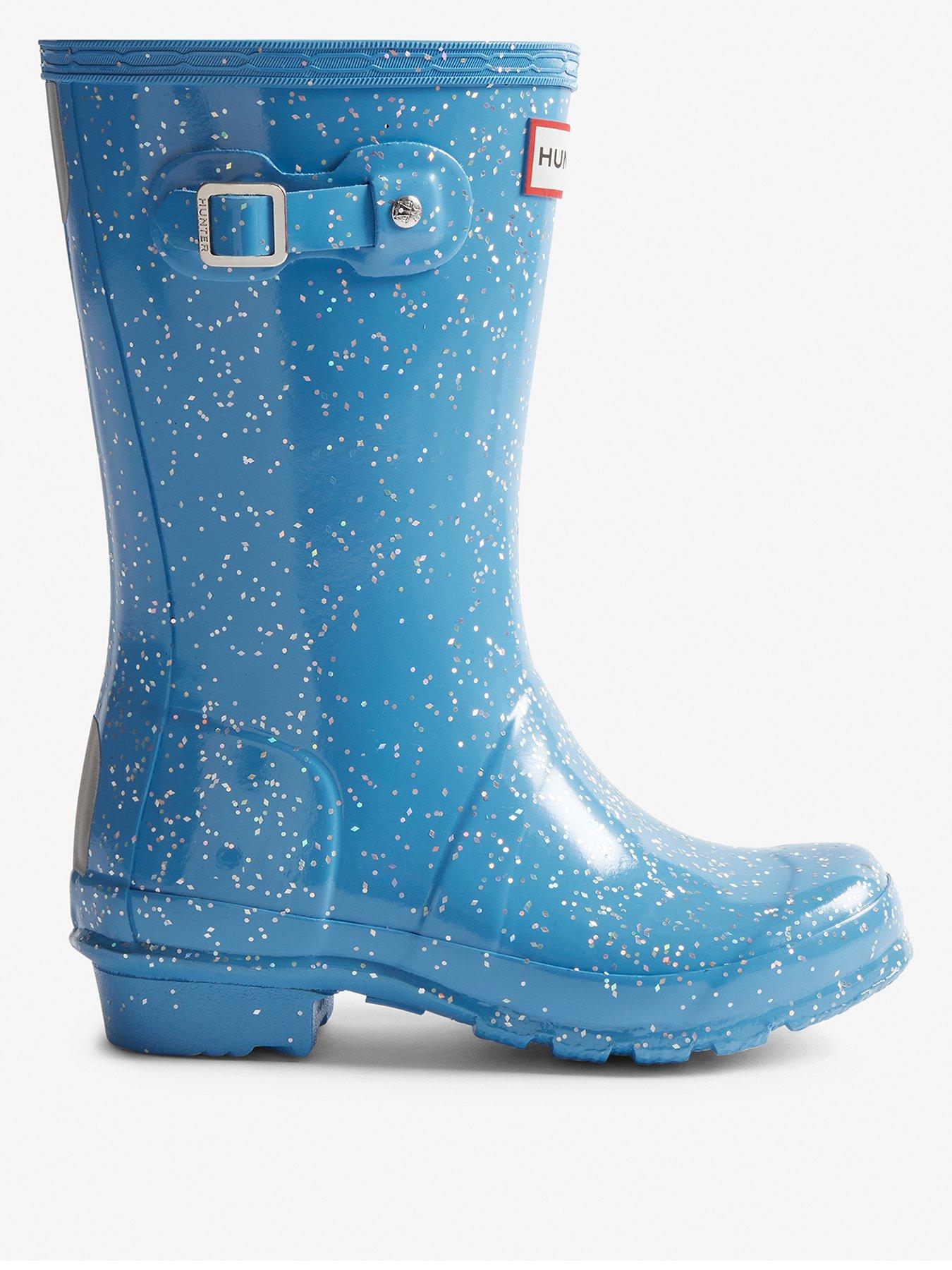 Hunter Kids Originals Giant Glitter Boot - Blue