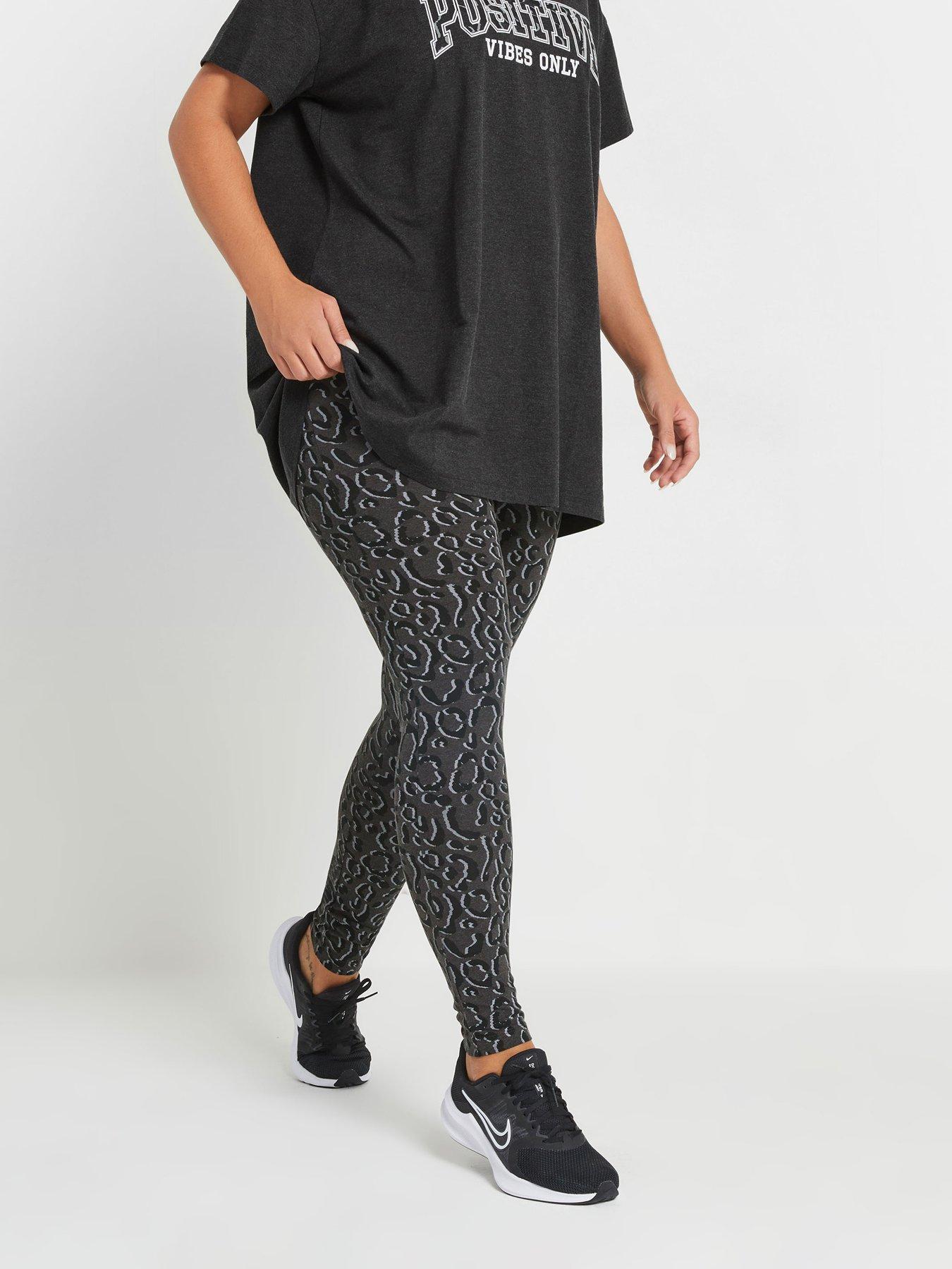 yours-curve-abstract-animal-leggings-grey