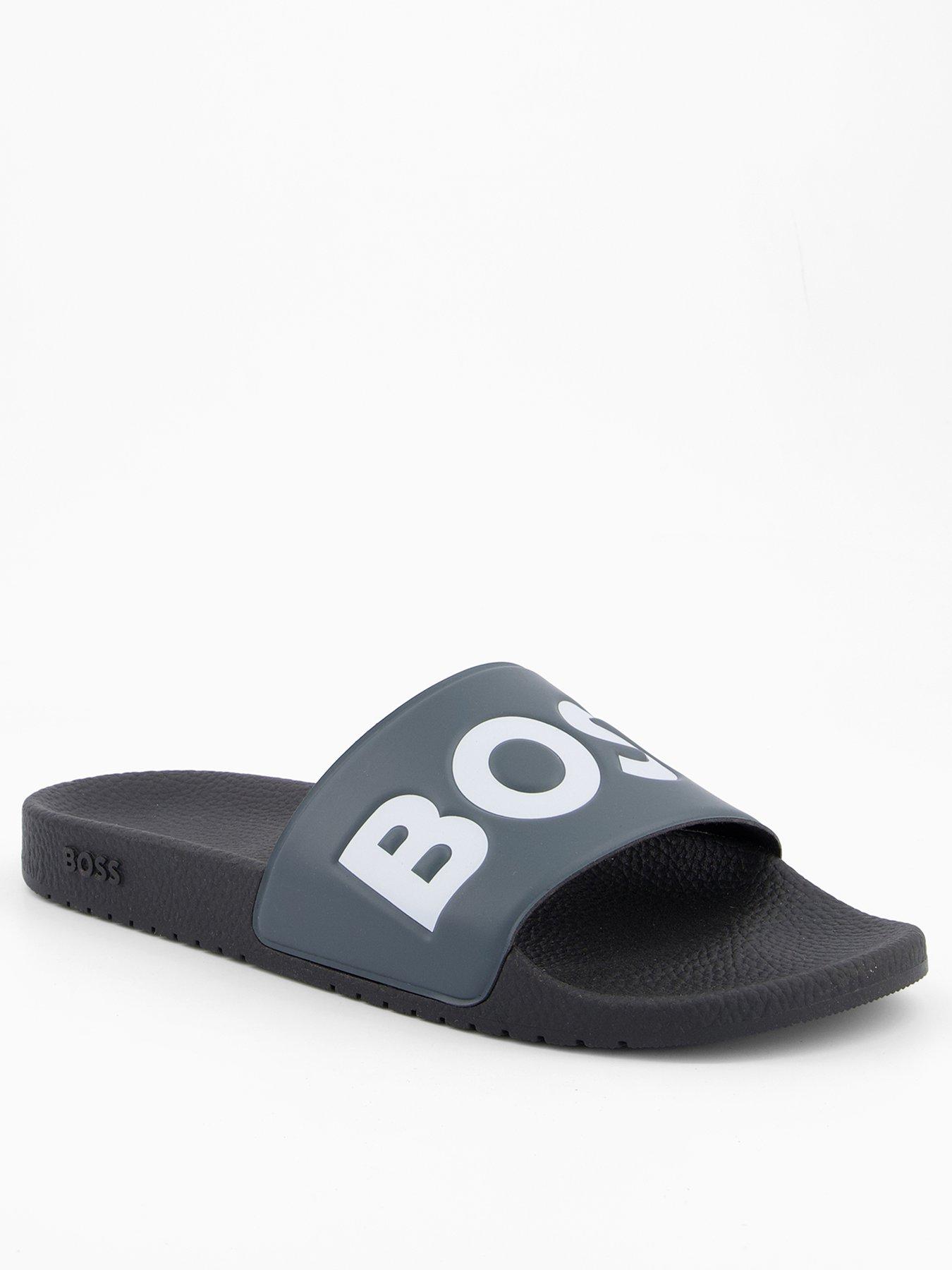 undefined Aryeh Contrast Logo Sliders -Grey/White - Medium Grey
