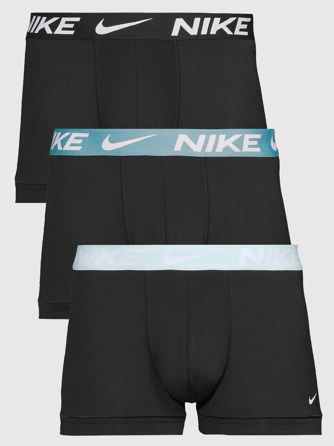 Nike Mens 3 Pack Trunks - Black