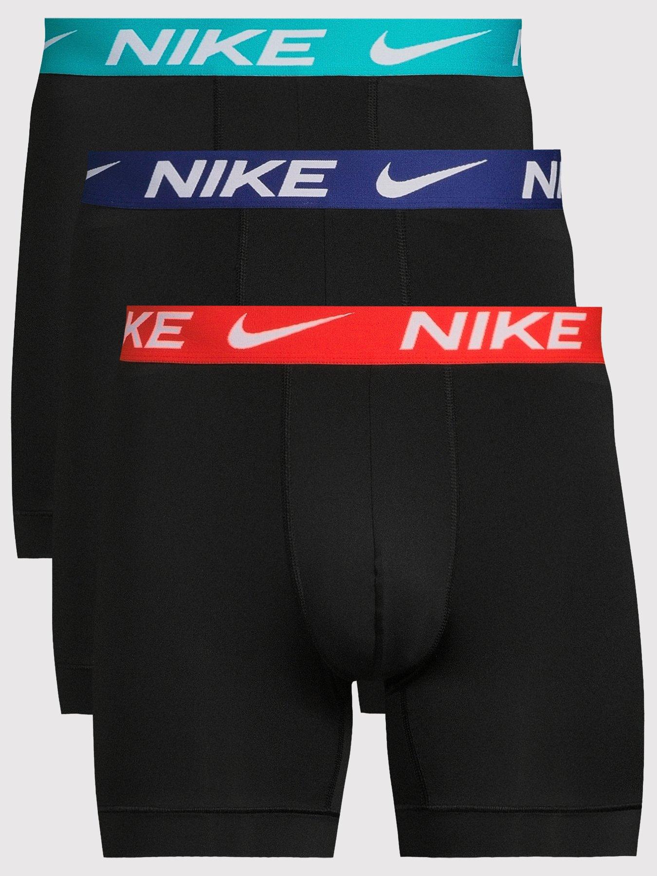 undefined Mens 3 Pack Boxer Briefs - Black