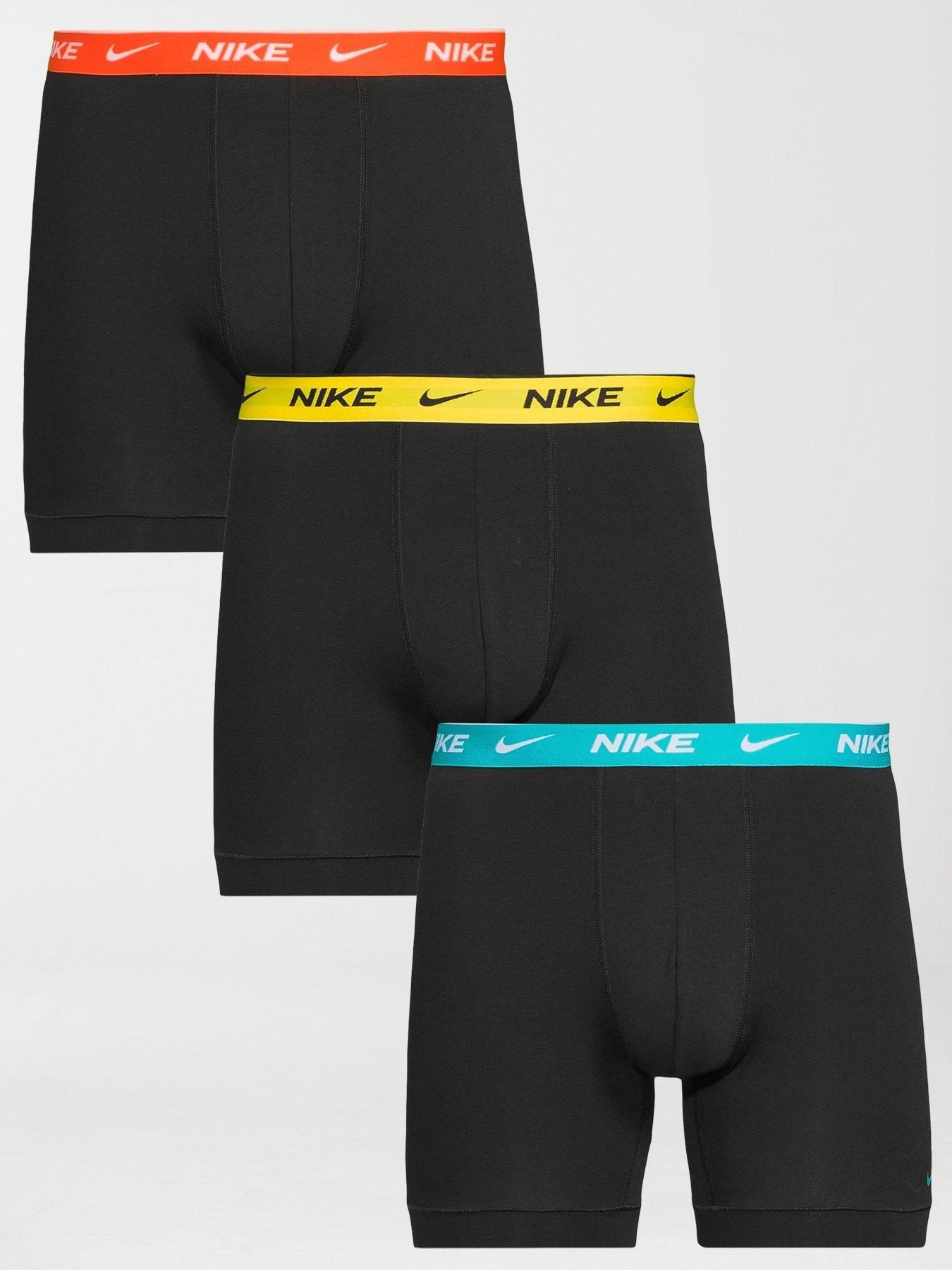 undefined Mens 3 Pack Boxer Briefs - Black