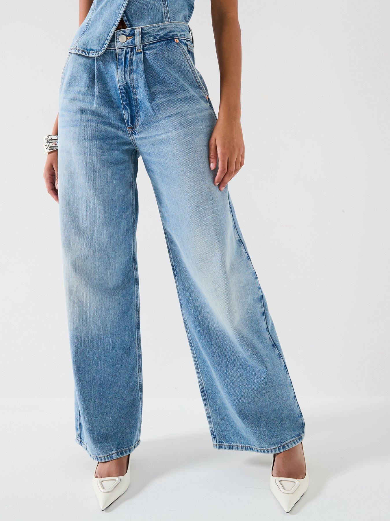undefined Denim Co-Ord High Waist Jeans - Mid Wash