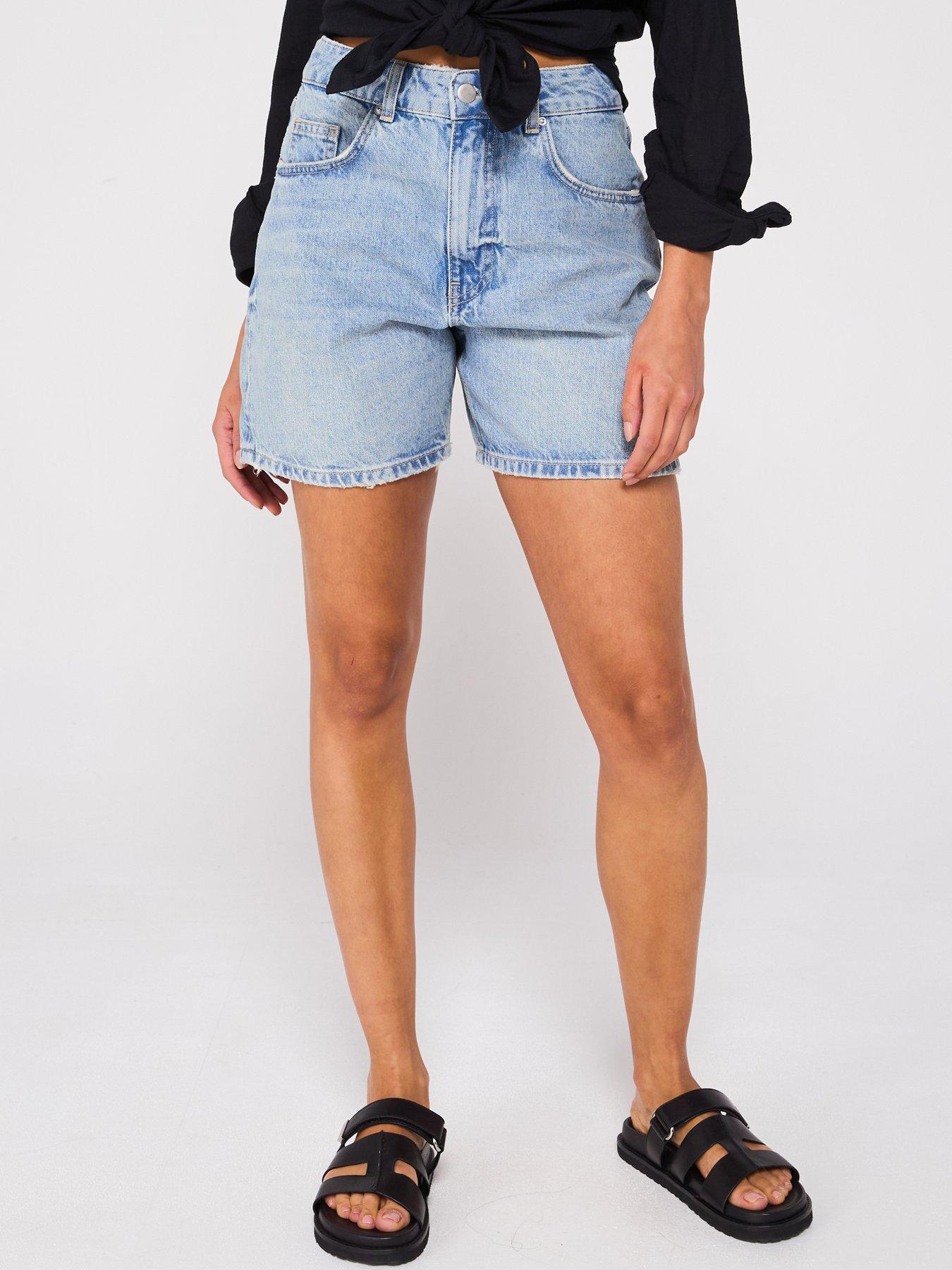 undefined Easy Denim Shorts - Mid Wash