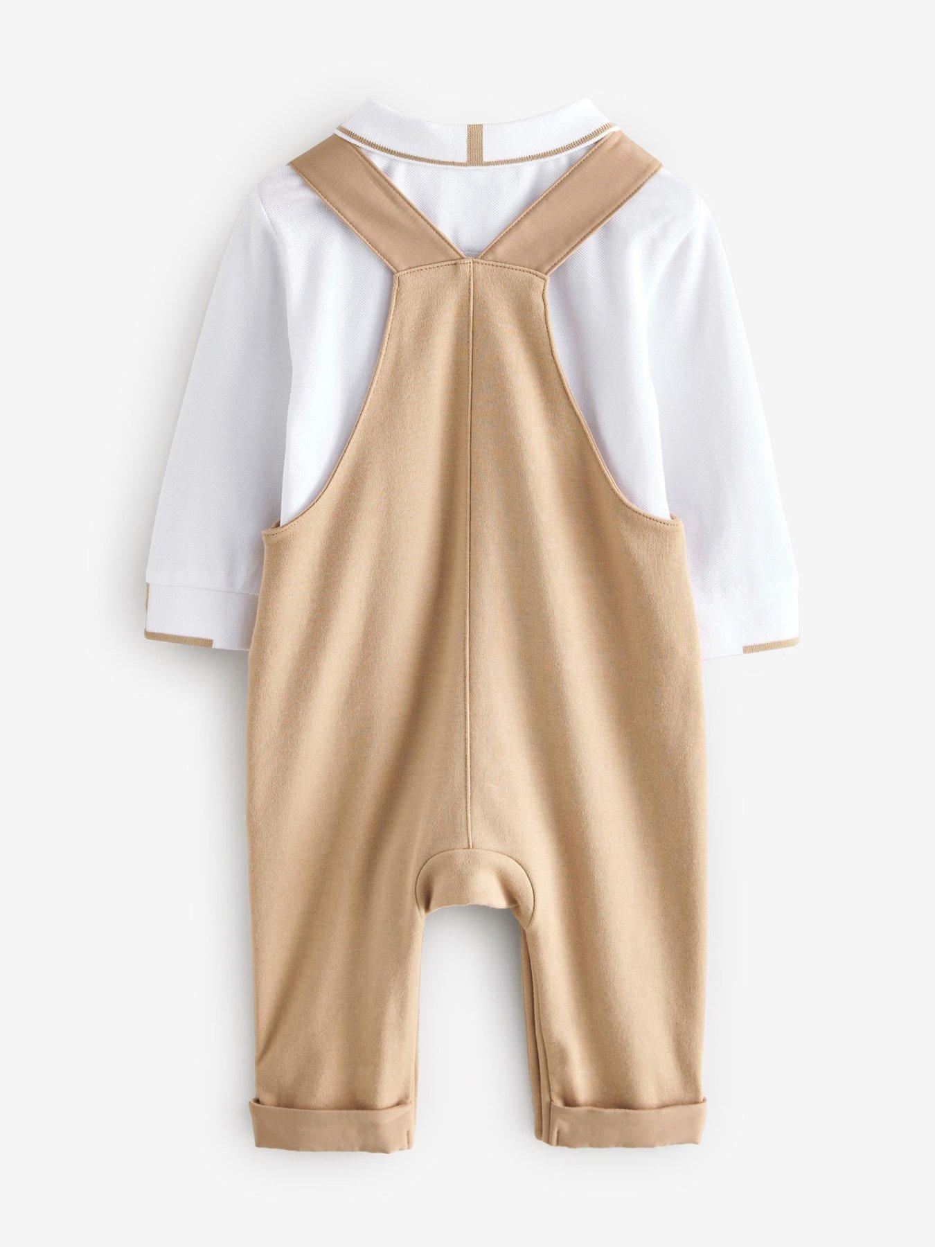 Image 2 of 6 of Ted Baker Baby Boys Dungarees - Beige