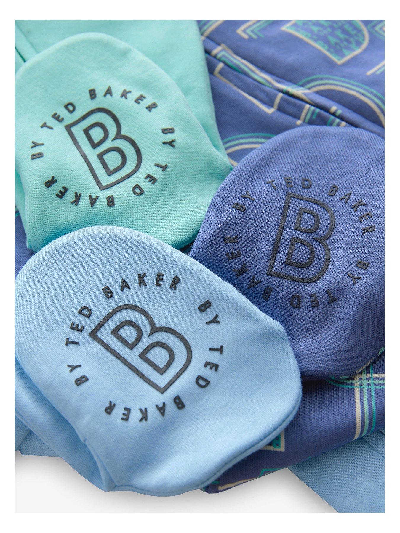 Image 3 of 7 of Ted Baker Baby Boys 3 Pack Sleepsuit - Multi