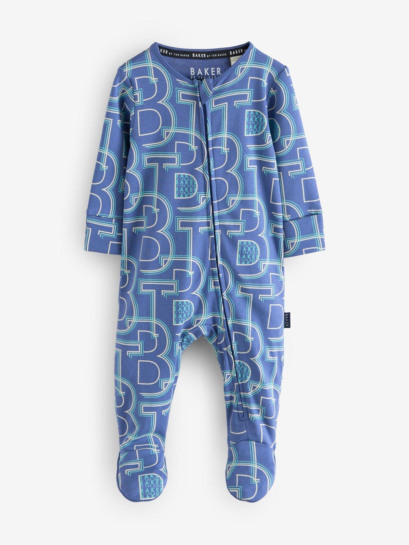 Image 5 of 7 of Ted Baker Baby Boys 3 Pack Sleepsuit - Multi