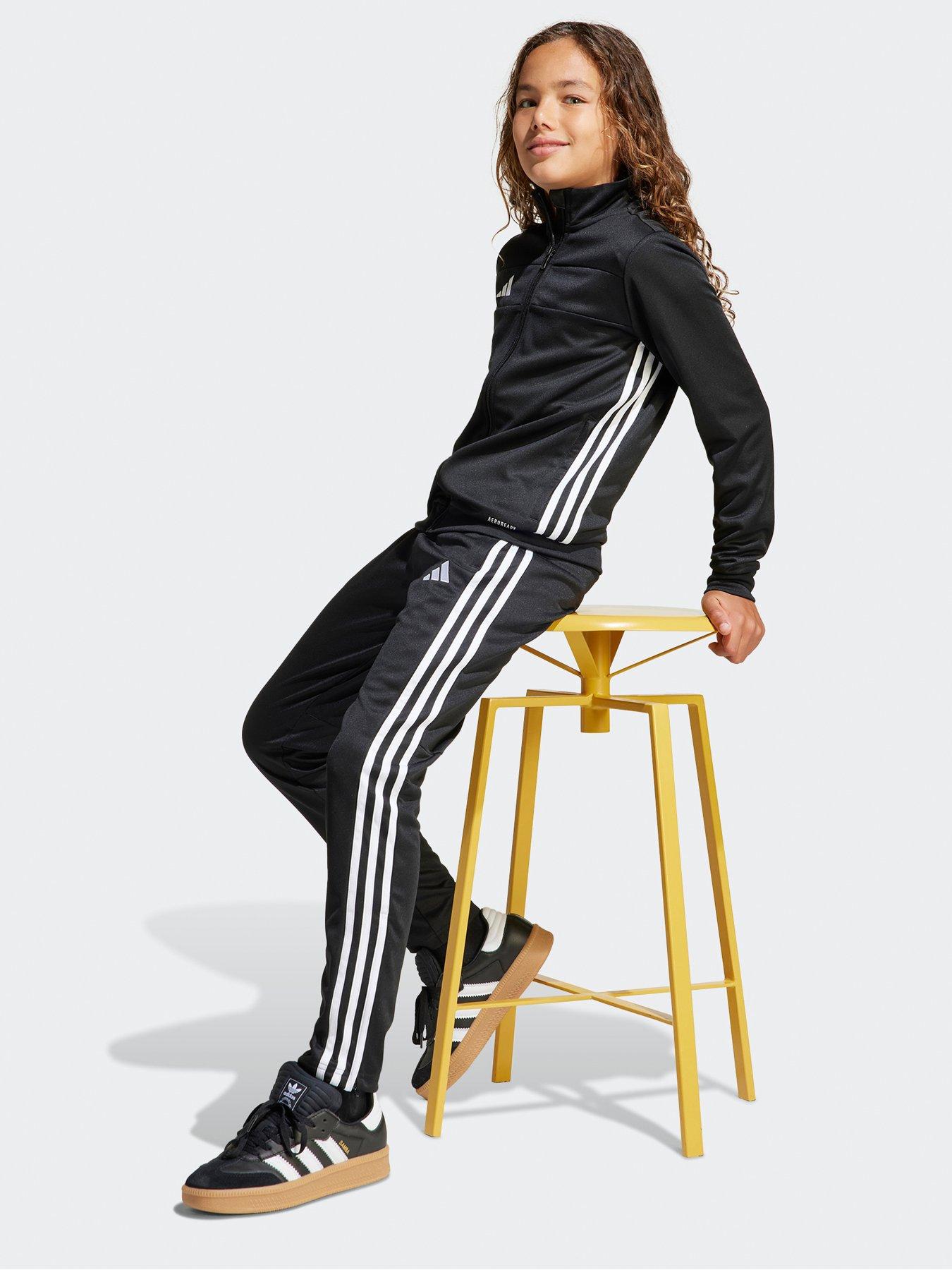 Image 2 of 6 of adidas Youth Tiro Essentials Tracksuit - Black/white