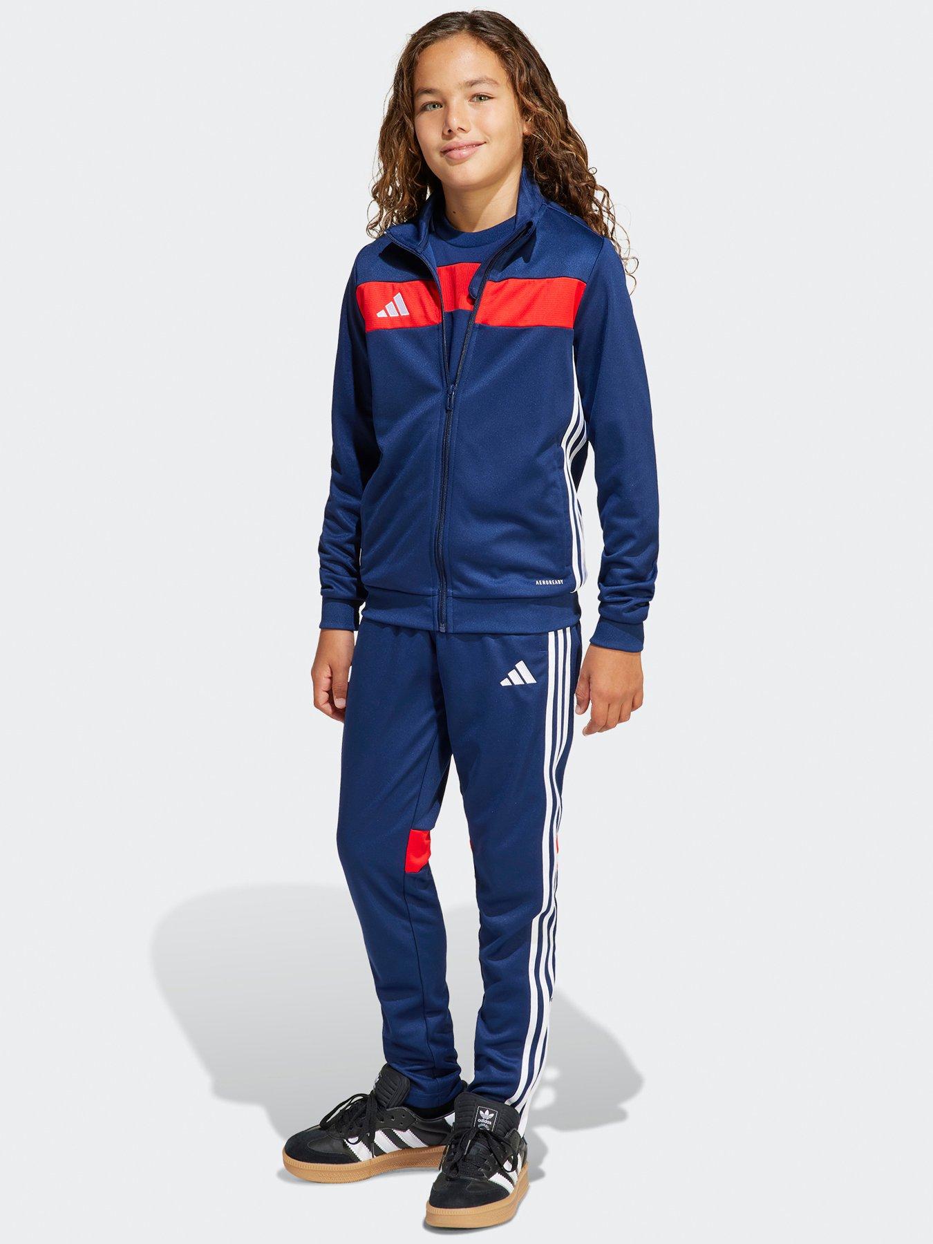 undefined Youth  Tiro Essentials Tracksuit - Navy/red