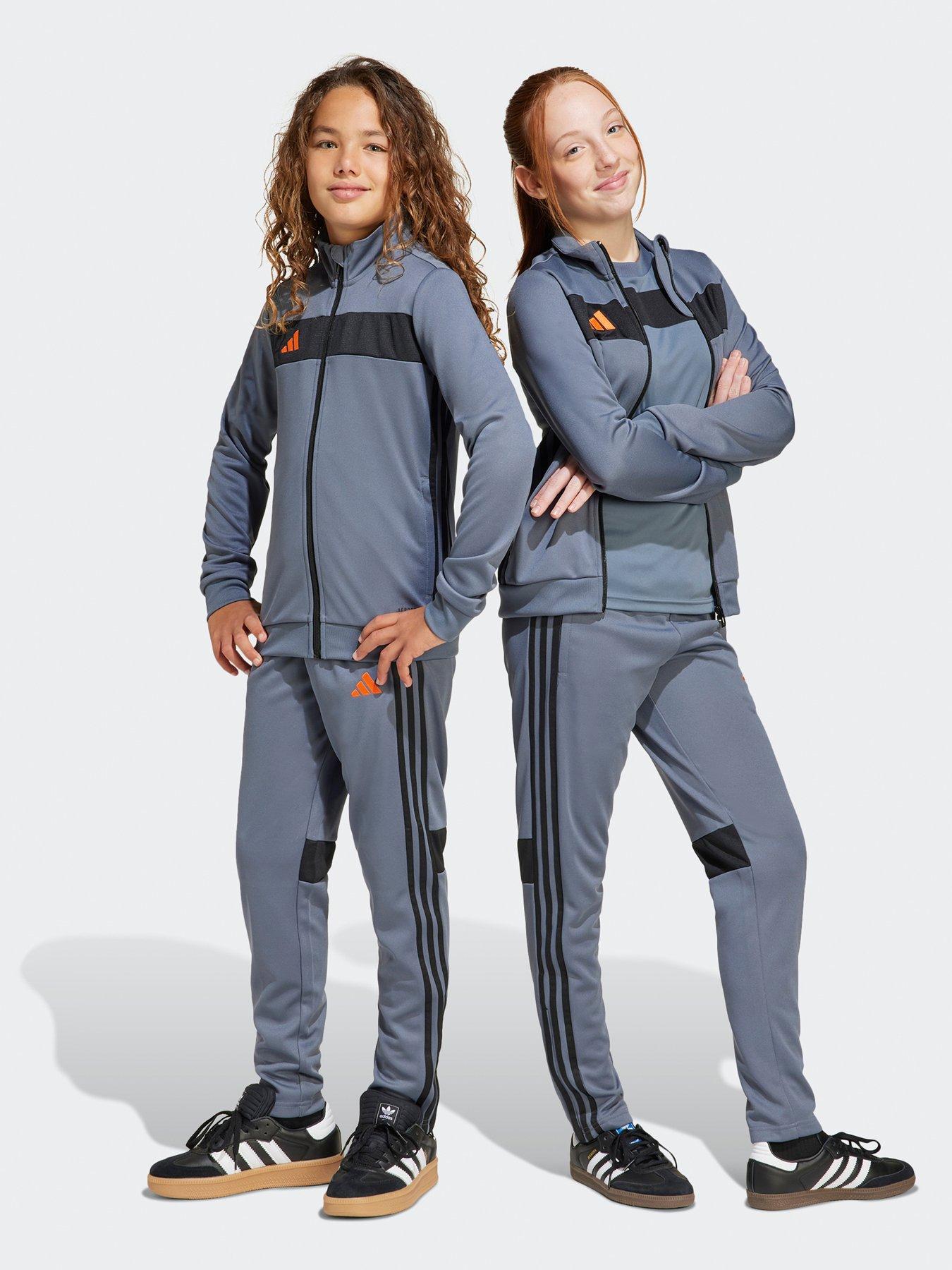 undefined Youth Tiro Essentials Tracksuit - Grey/orange